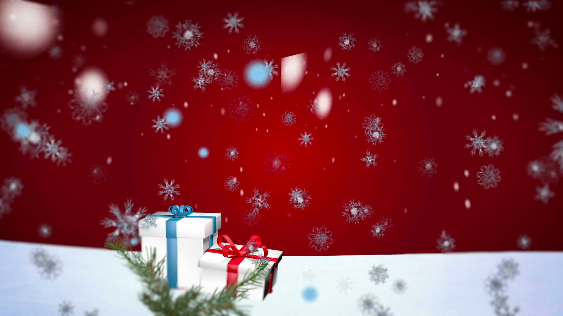 1920x1080 3D Snowflakes Falling on Christmas background 2 Motion Background -  Storyblocks Video