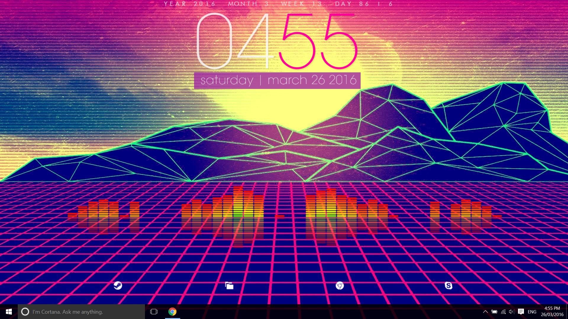 1920x1080 [Showcase]I decided to go with a sort of Synthwave/Outrun style for this  theme.