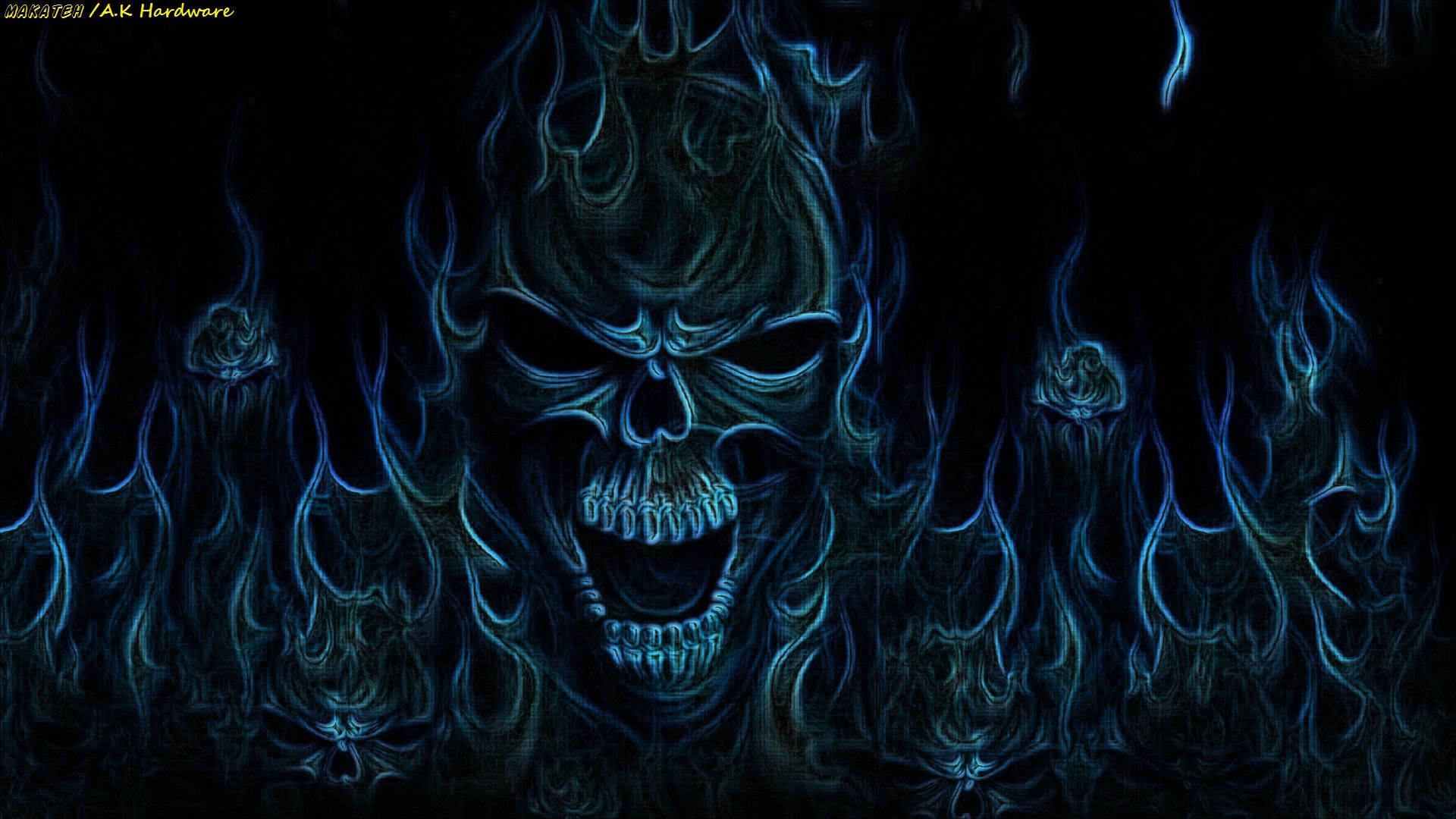 1920x1080 hd pics photos beautiful skull danger neon blue smoke stunning horror hd  quality desktop background wallpaper