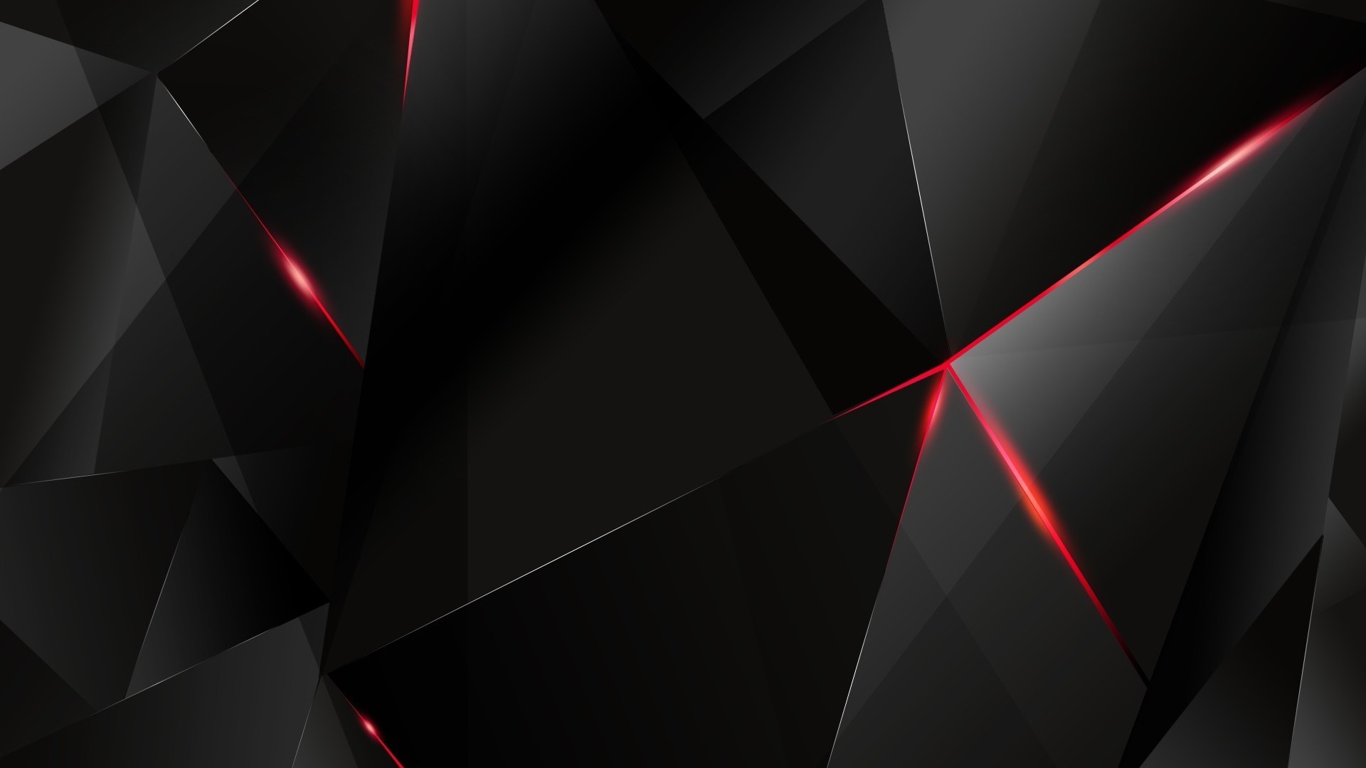 1920x1080 Black Polygon With Red Edges Abstract Hd Wallpaper 1920X1080 120