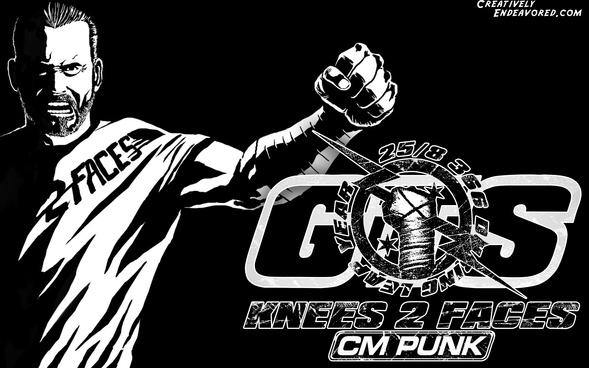 2500x1563 CM Punk 'It's Clobberin' Time' Wallpaper