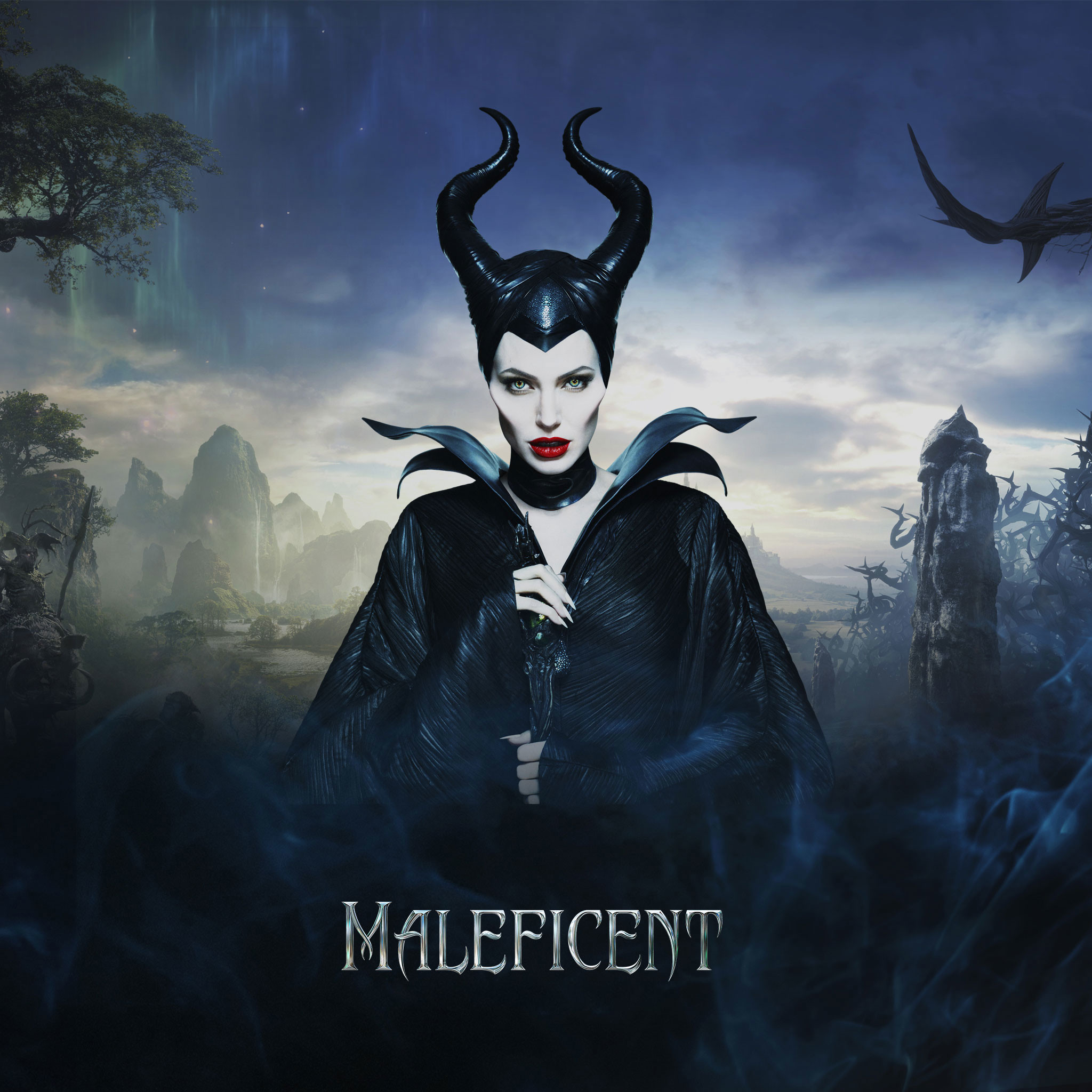 2048x2048 maleficent 2014 diaval | maleficent ipad wallpaper Maleficent Movie (2014)  HD, iPad &