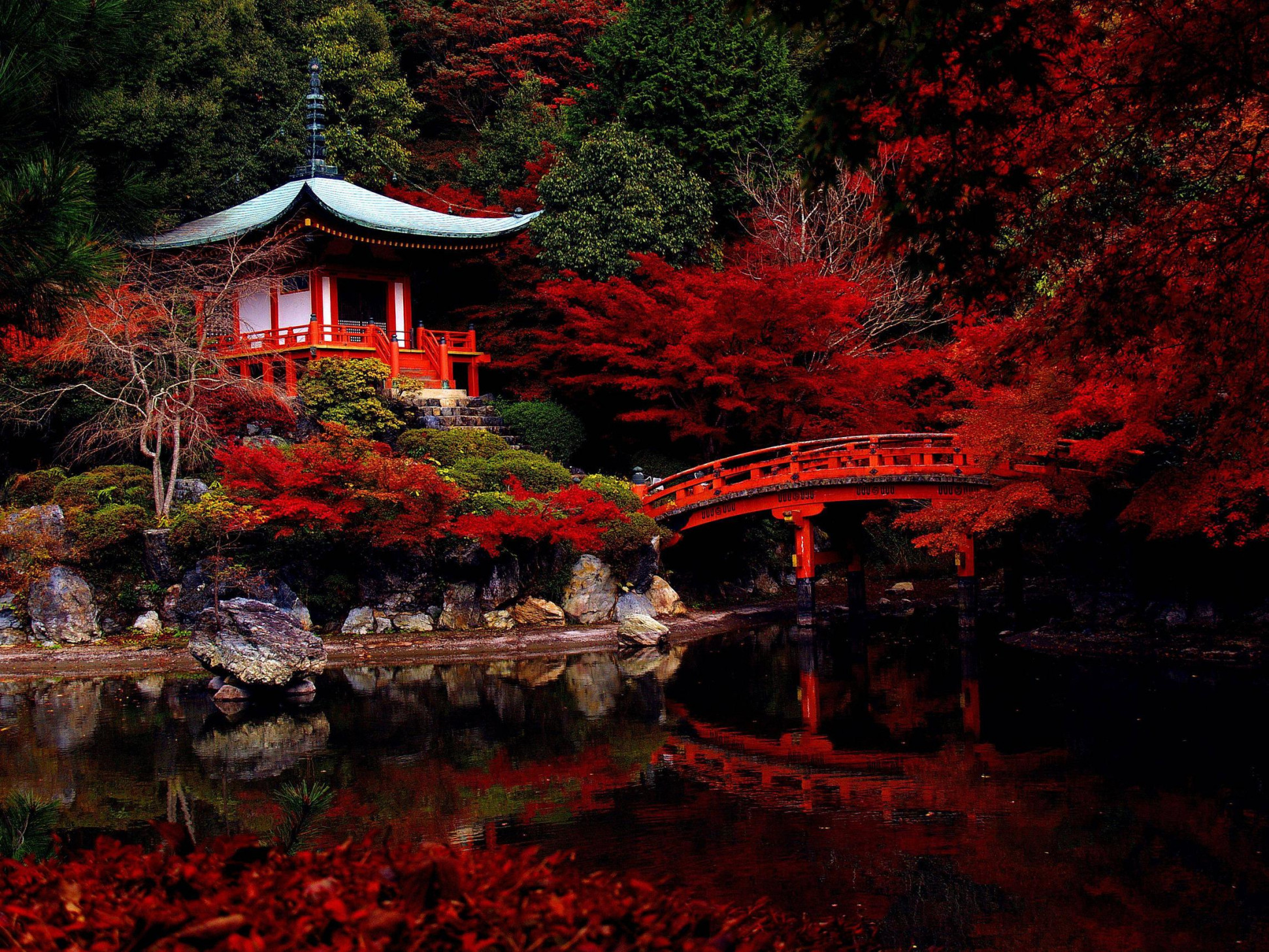 1942x1457 ... Japanese House and Garden autumn Wallpaper Download 1600x900 ...