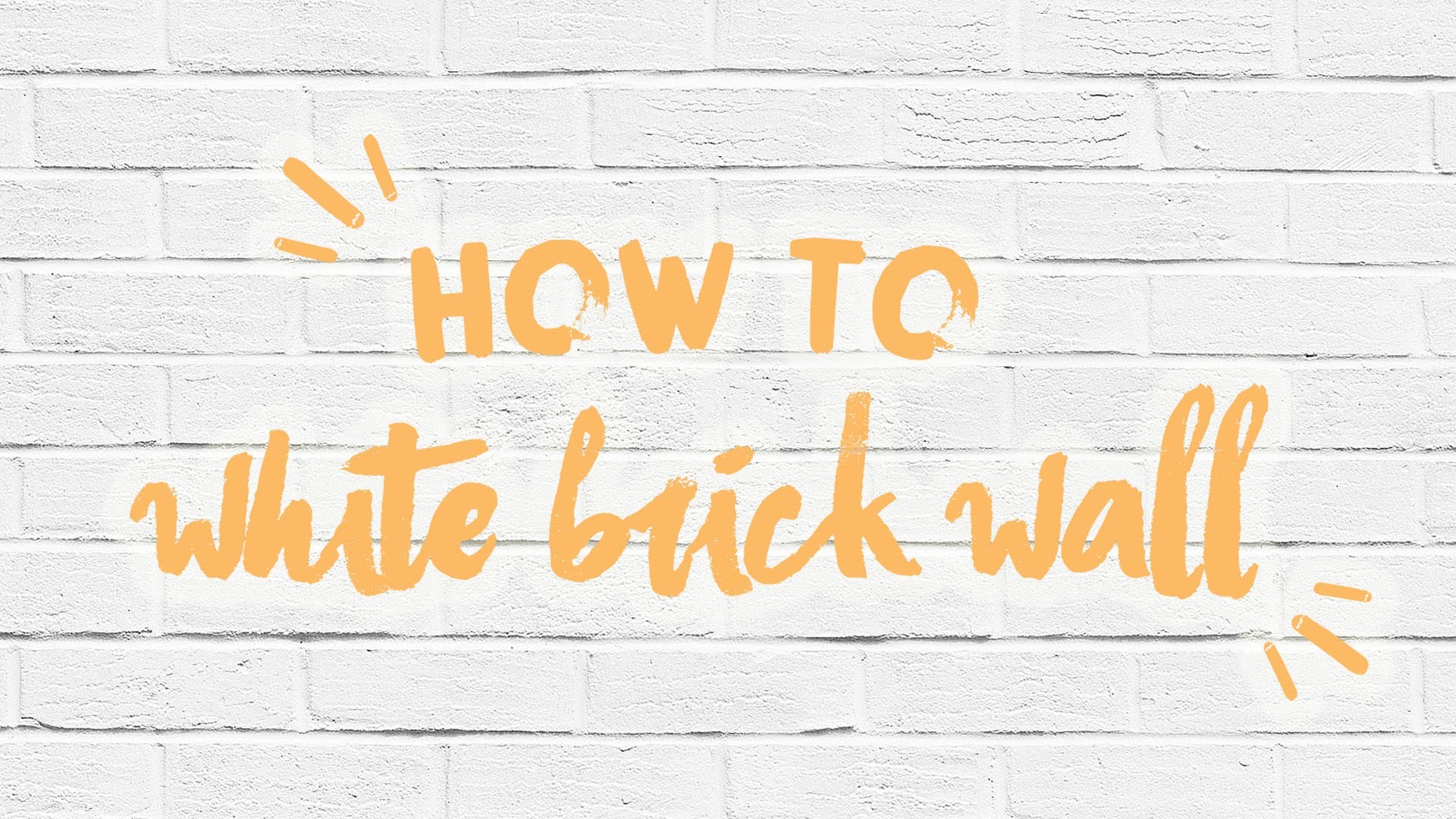 1920x1080 DIY FAUX BRICK WALL - THE TEMPORARY WAY | THE SORRY GIRLS