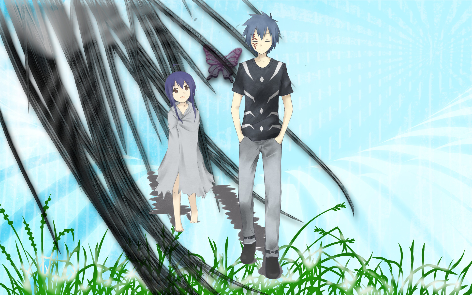 1920x1200 ... fairy tail jellal and wendy by wakanoum