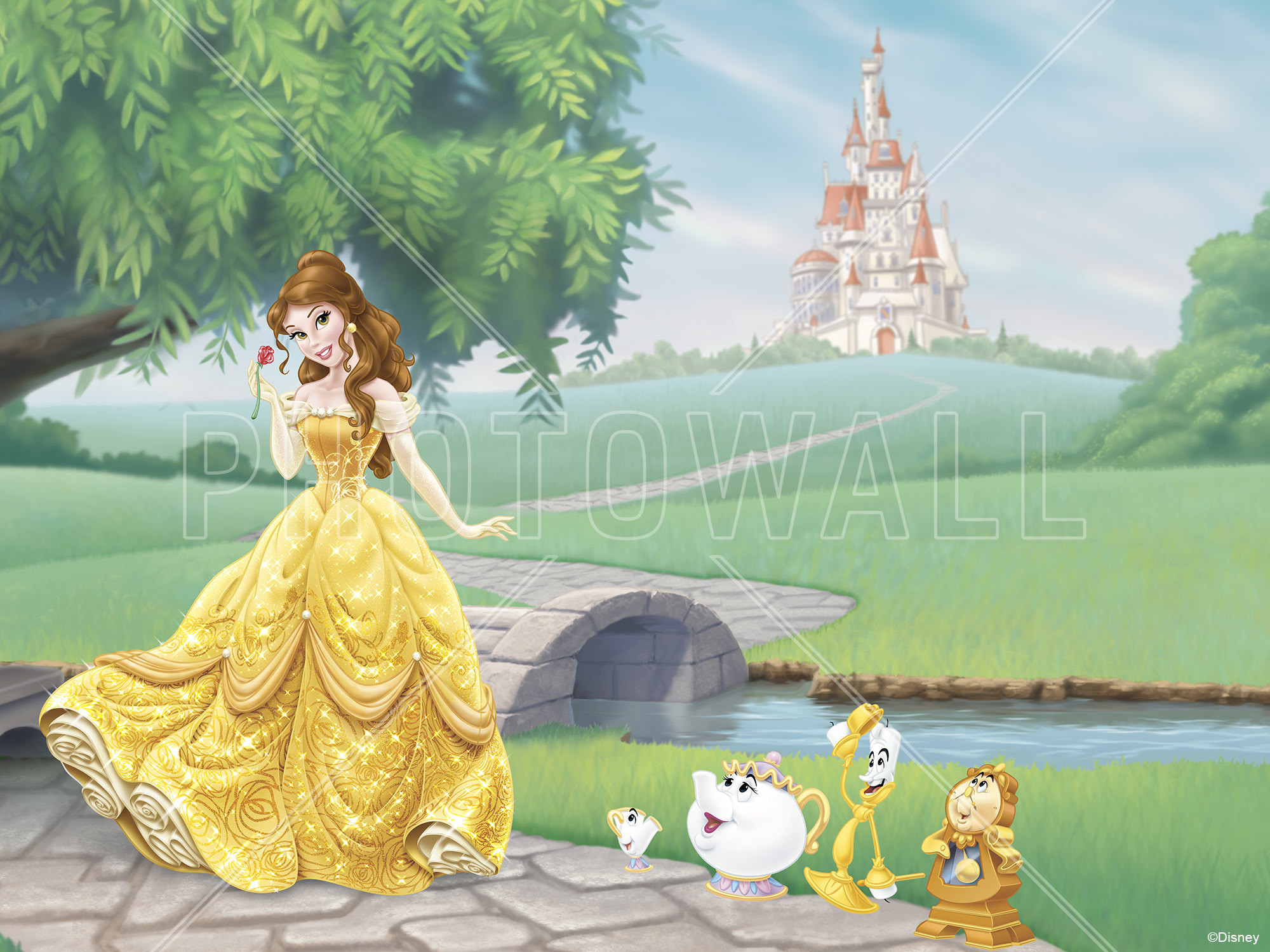 2000x1500 ... 2 Disney Princess Belle Christmas Day Wallpaper | Belle .