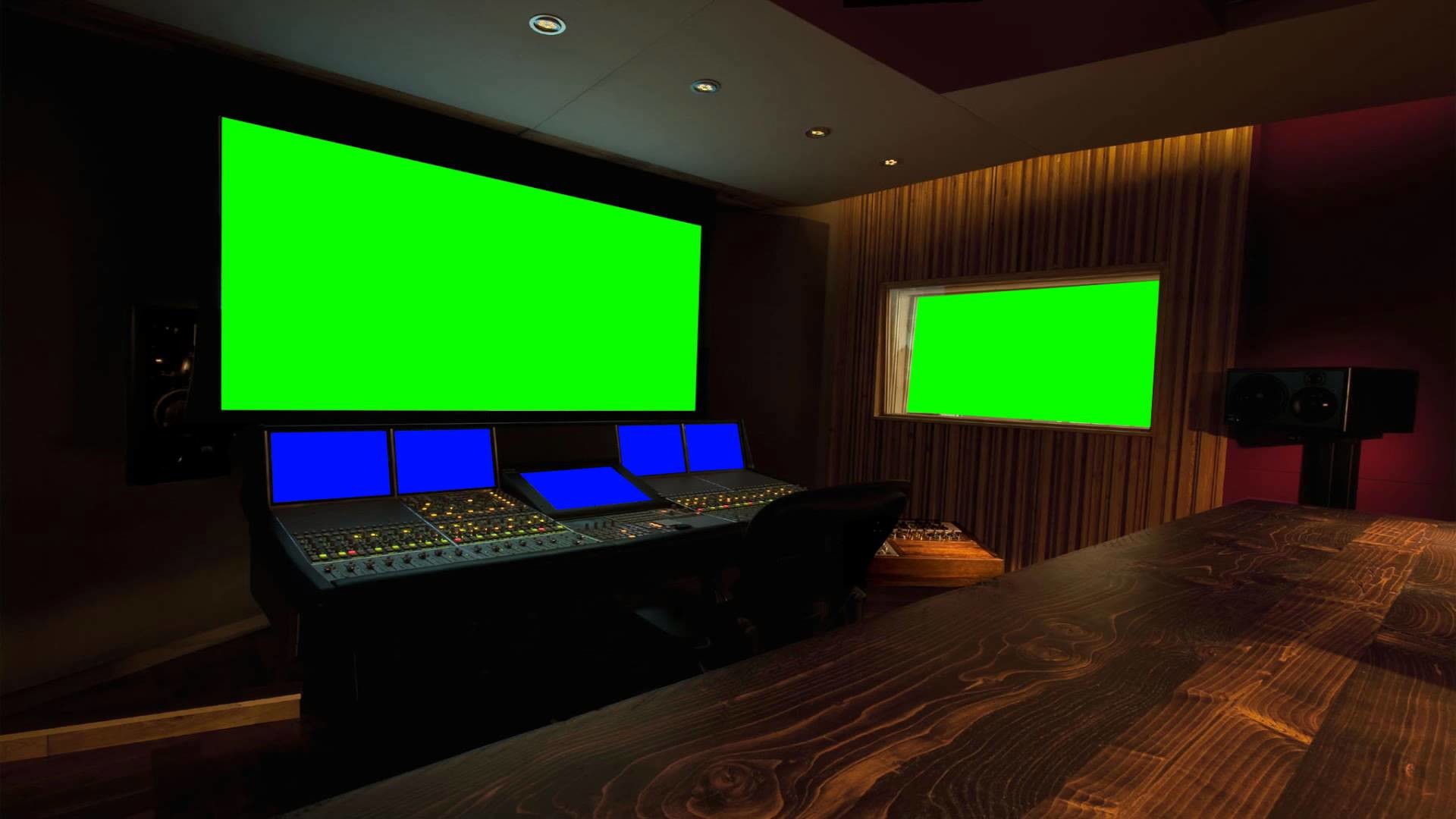 1920x1080 music recording studio in green screen free stock footage FULL HD - YouTube