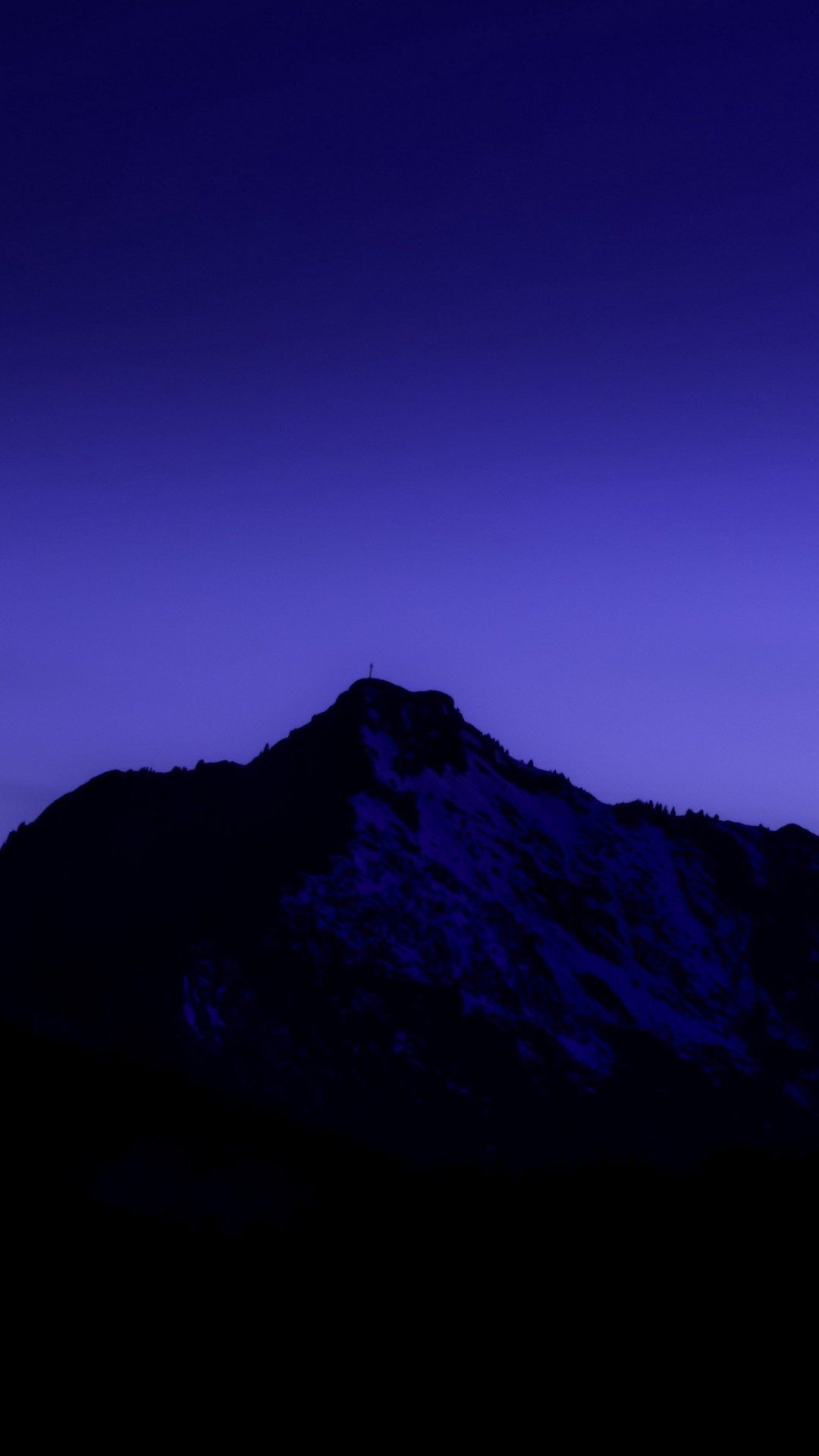 1080x1920  Wallpaper mountains, sky, night, purple