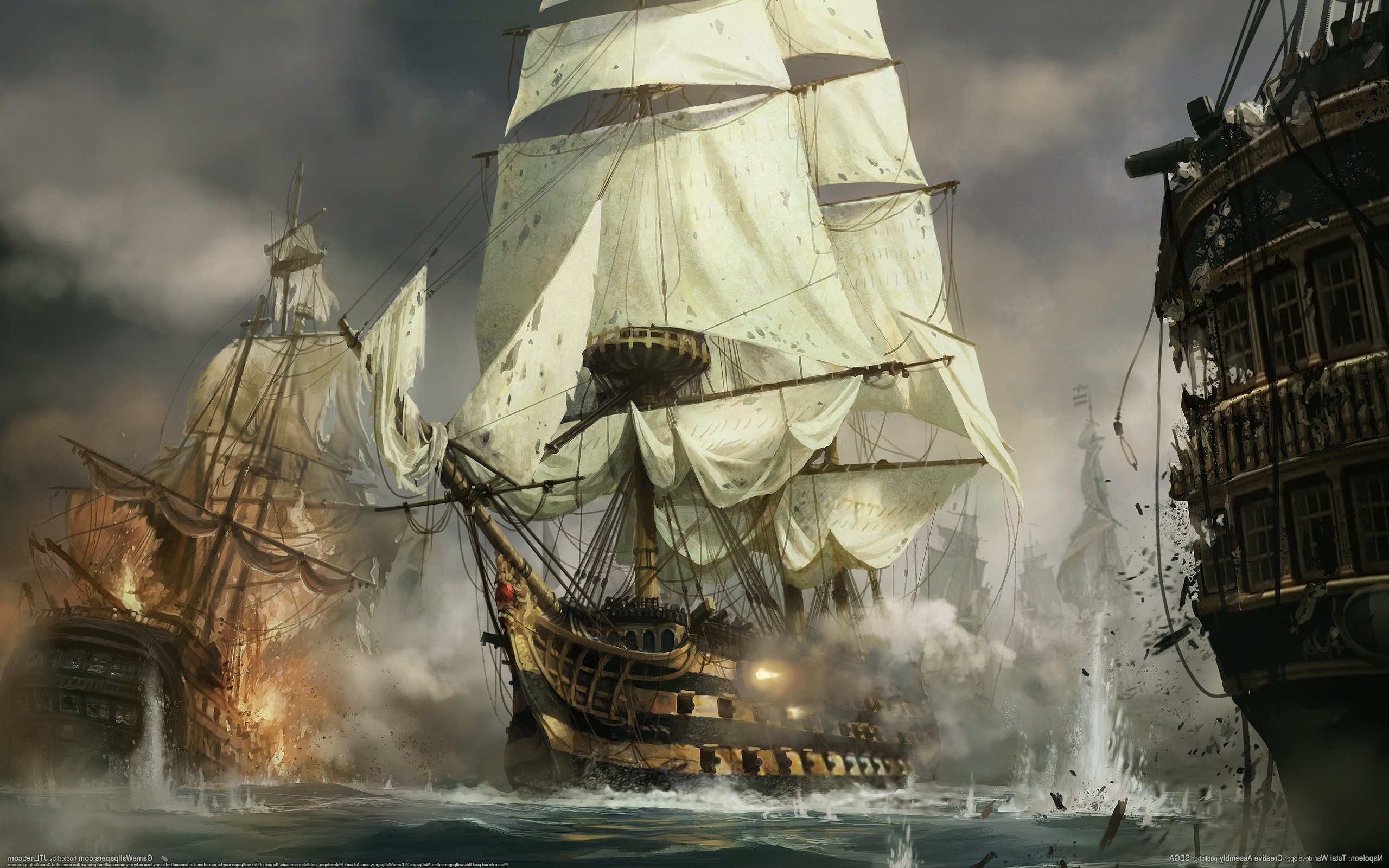 2560x1600 Napoleon: Total War, Video Games, Ship, Concept Art, War, Sailing Ship  Wallpapers HD / Desktop and Mobile Backgrounds