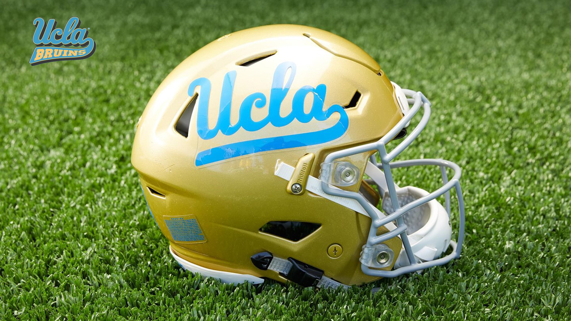 1920x1080 What a cool UCLA wallpaper it is, an awesome close up photo of UCLA Bruins  football team helmet on grass. The photo was configured into high  resolution with ...
