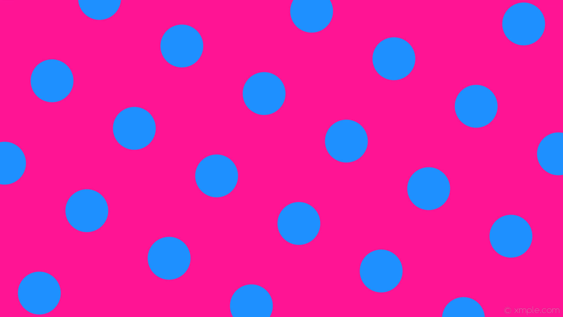 1920x1080 wallpaper spots pink polka blue dots deep pink dodger blue #ff1493 #1e90ff  330Â°