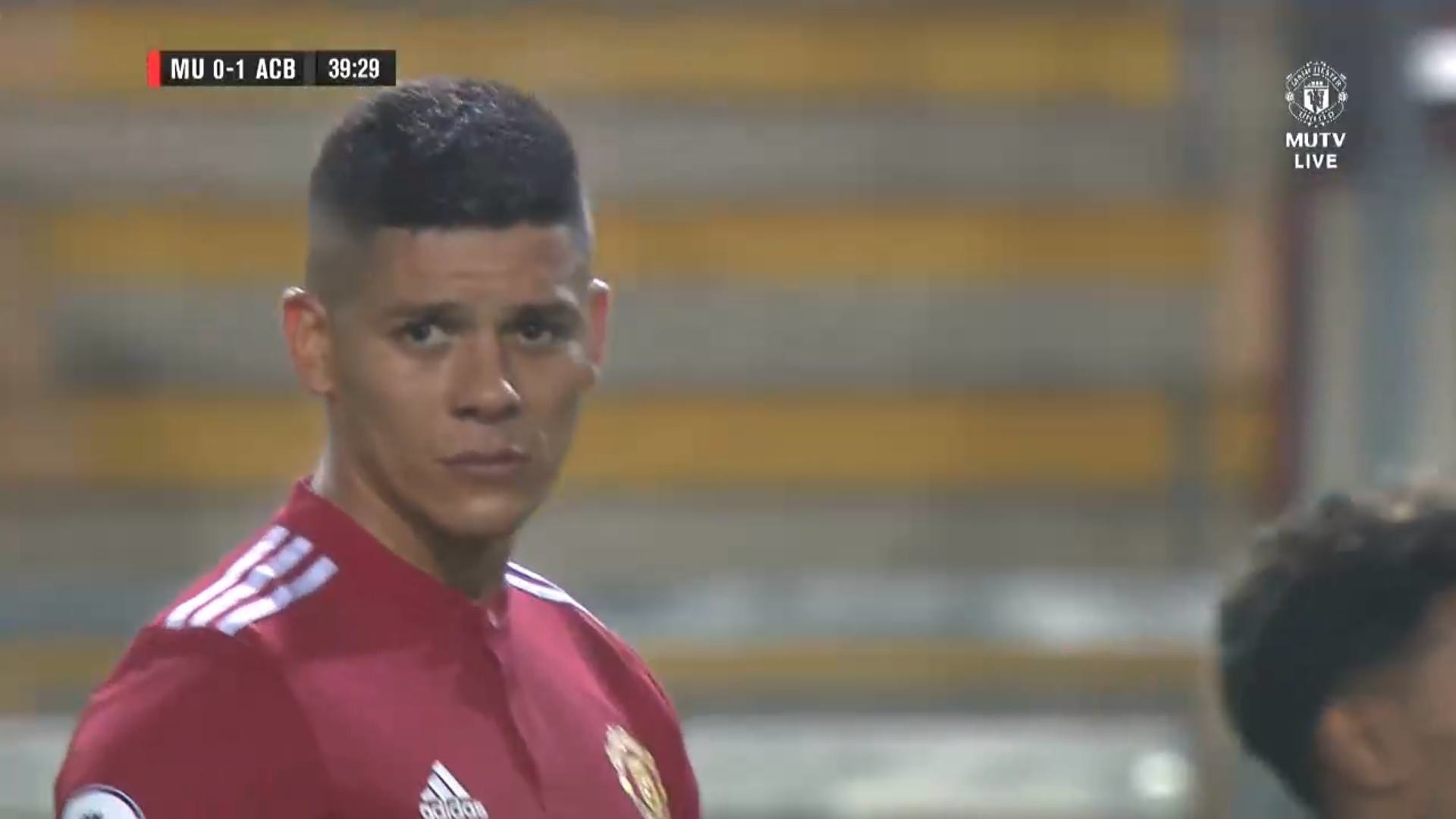 1920x1080 Marcos Rojo in action vs Athletic Bilbao following 7 months out injured ...