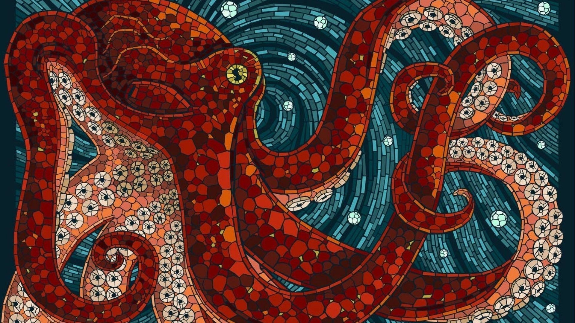 1920x1080 ... hd wallpaper - Fishes Sealife Octopus Ocean Sea Underwater Art Artwork  Koi Fish. Download