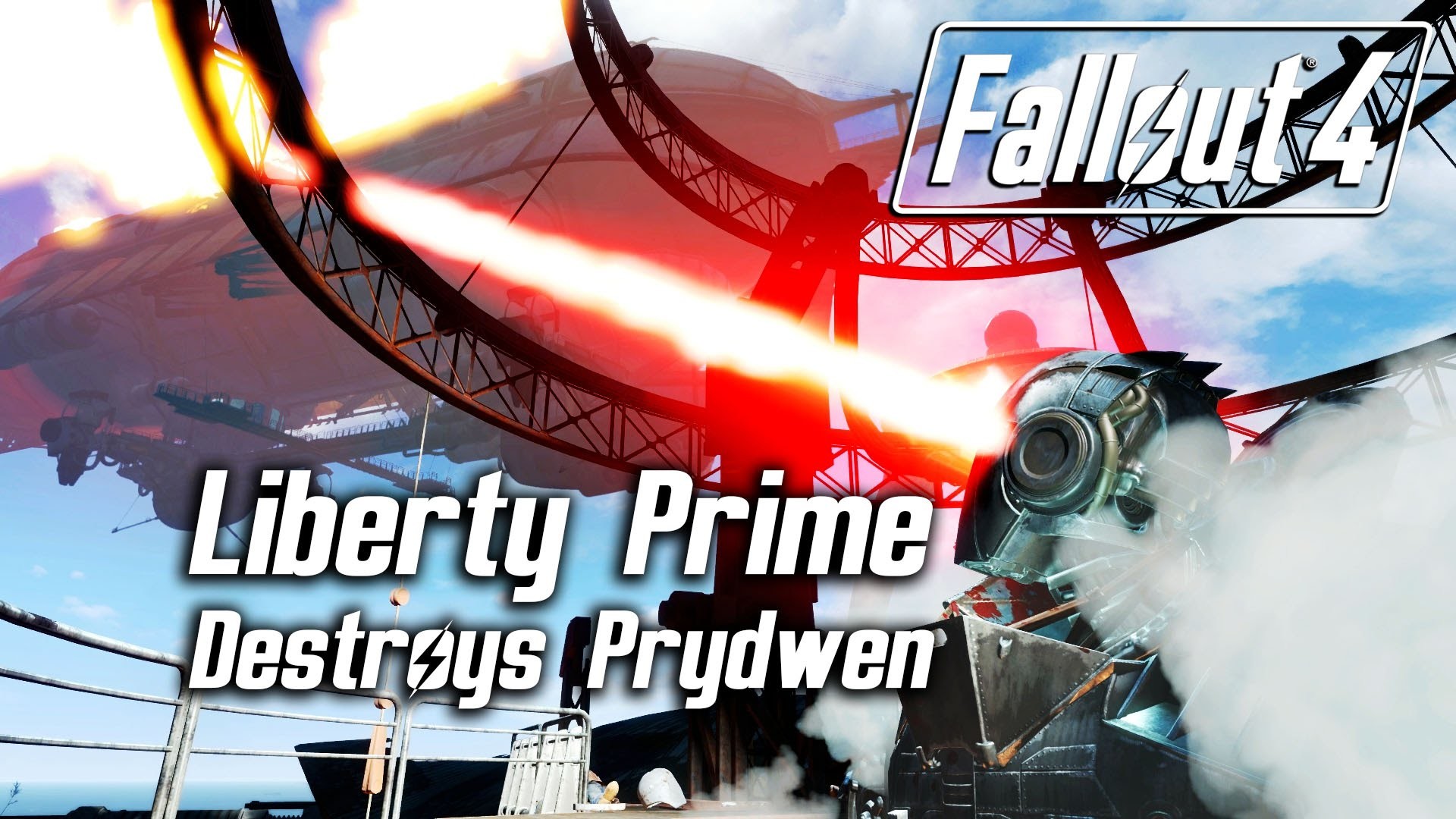 1920x1080 Fallout 4 - Liberty Prime destroys The Prydwen via her dual eye lasers -  YouTube