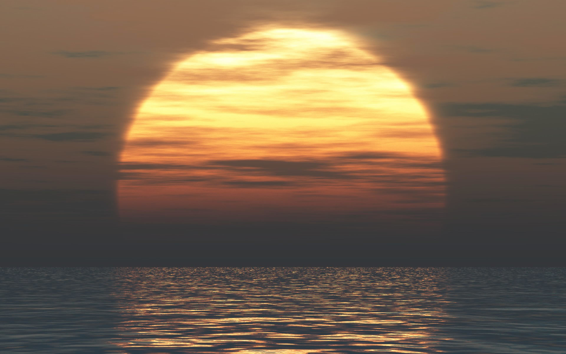 1920x1200 Get Your Beach Fix with These 15 Free Ocean Wallpapers: Sunset on the Water  by WallpaperStock