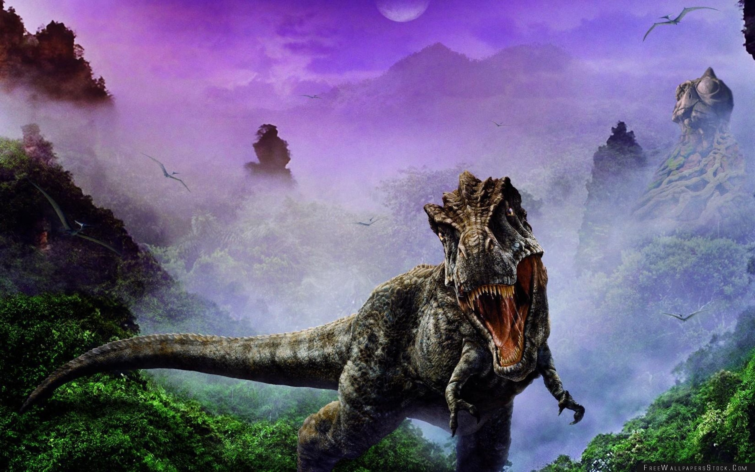 2560x1600 Download Free Wallpaper Dinosaur Jaws Fangs Fog