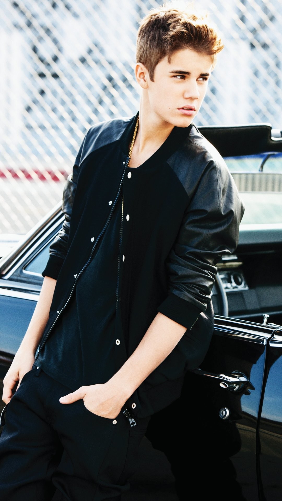 1080x1920 Justin Bieber In Black Jacket