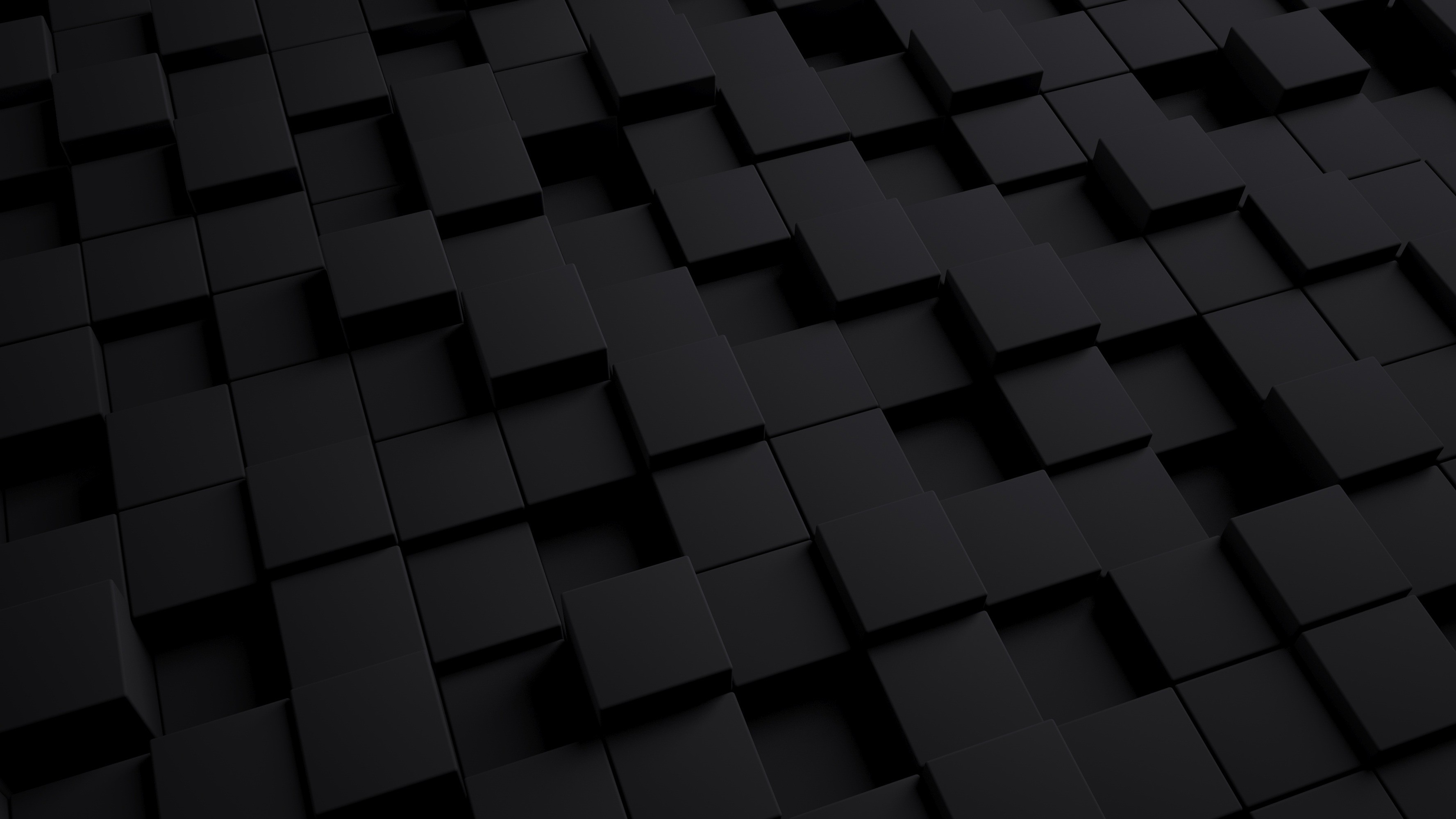 3553x2000 3D Black Cube