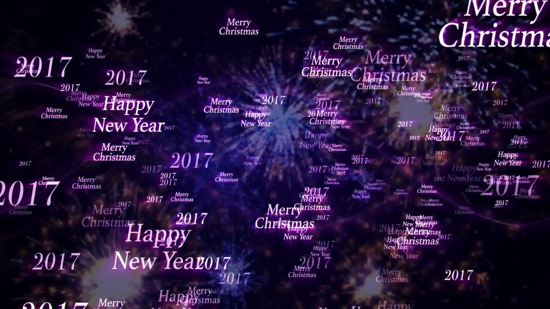 1920x1080 2017, Merry Christmas, Happy New Year, Background Texts, Loop, 4k Motion  Background - VideoBlocks