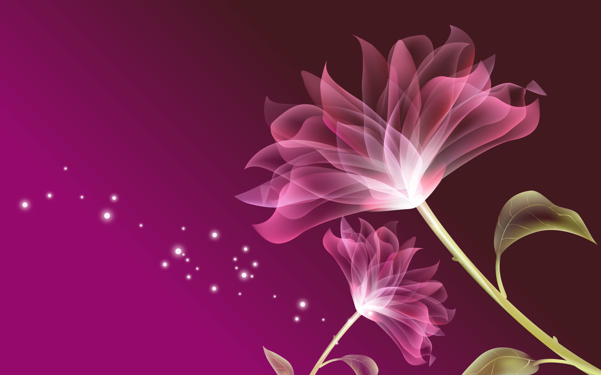 1920x1200  3D Pink Flowers Background Wallpaper  - Cool PC  Wallpapers