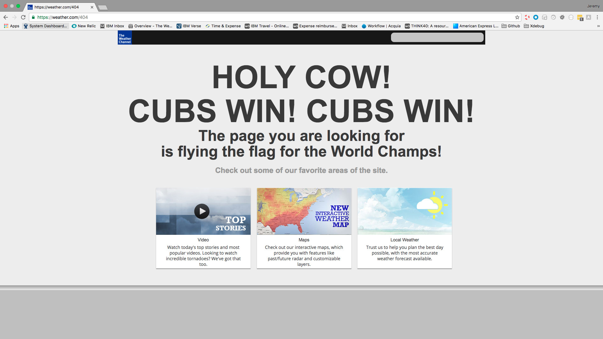 1920x1080 The Weather Channel - Cubs Fans?