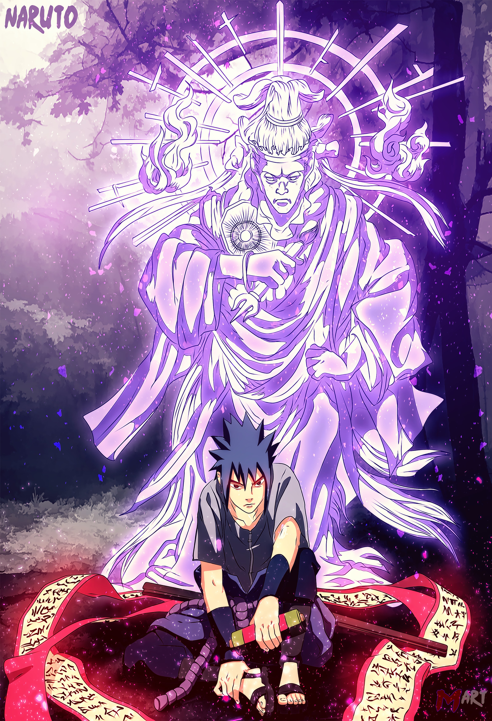 1600x2344 ... Sasuke with Indra Chakra by MArttist