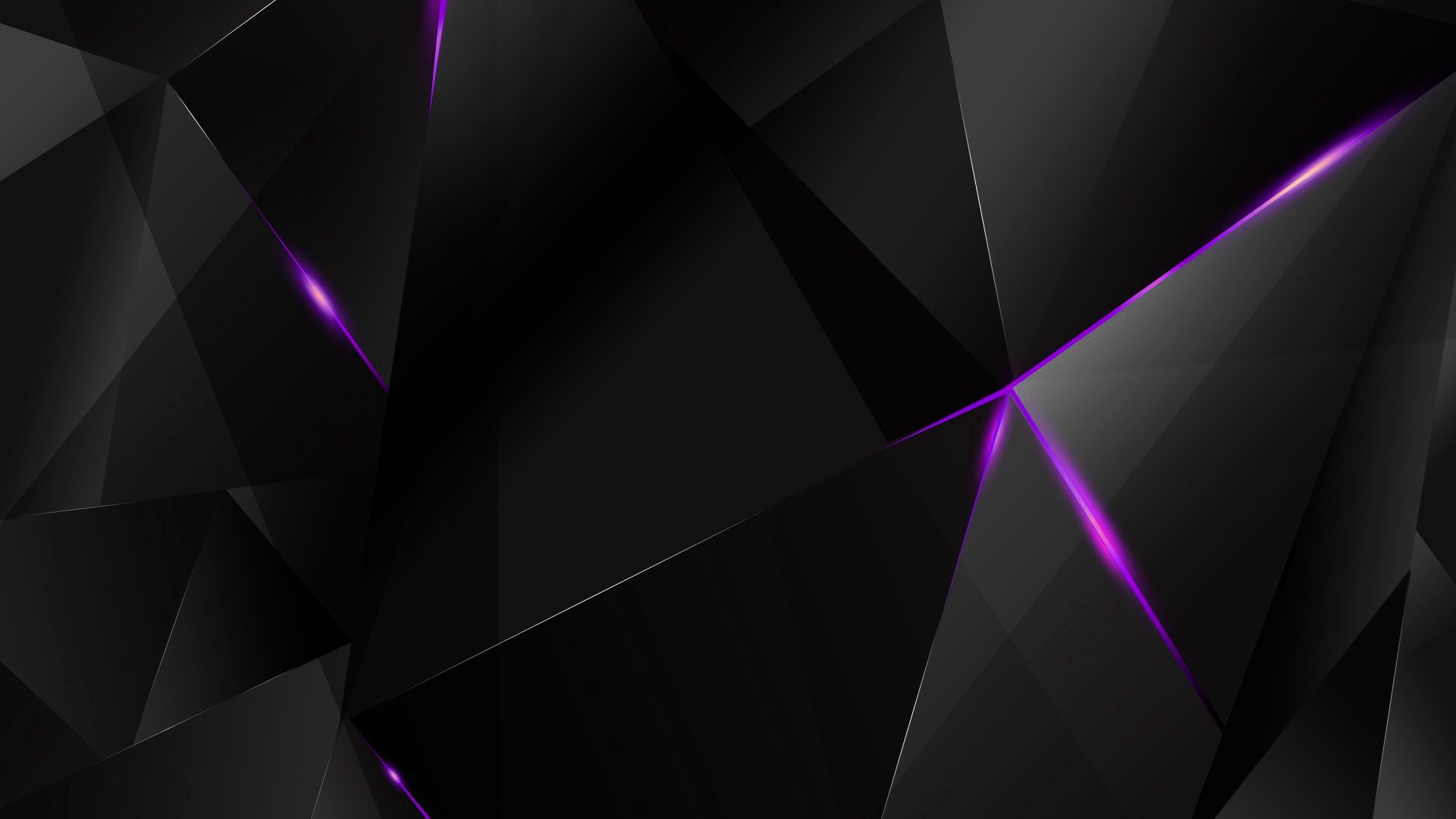 1920x1080 ... Wallpapers - Purple Abstract Polygons (Black BG) by kaminohunter