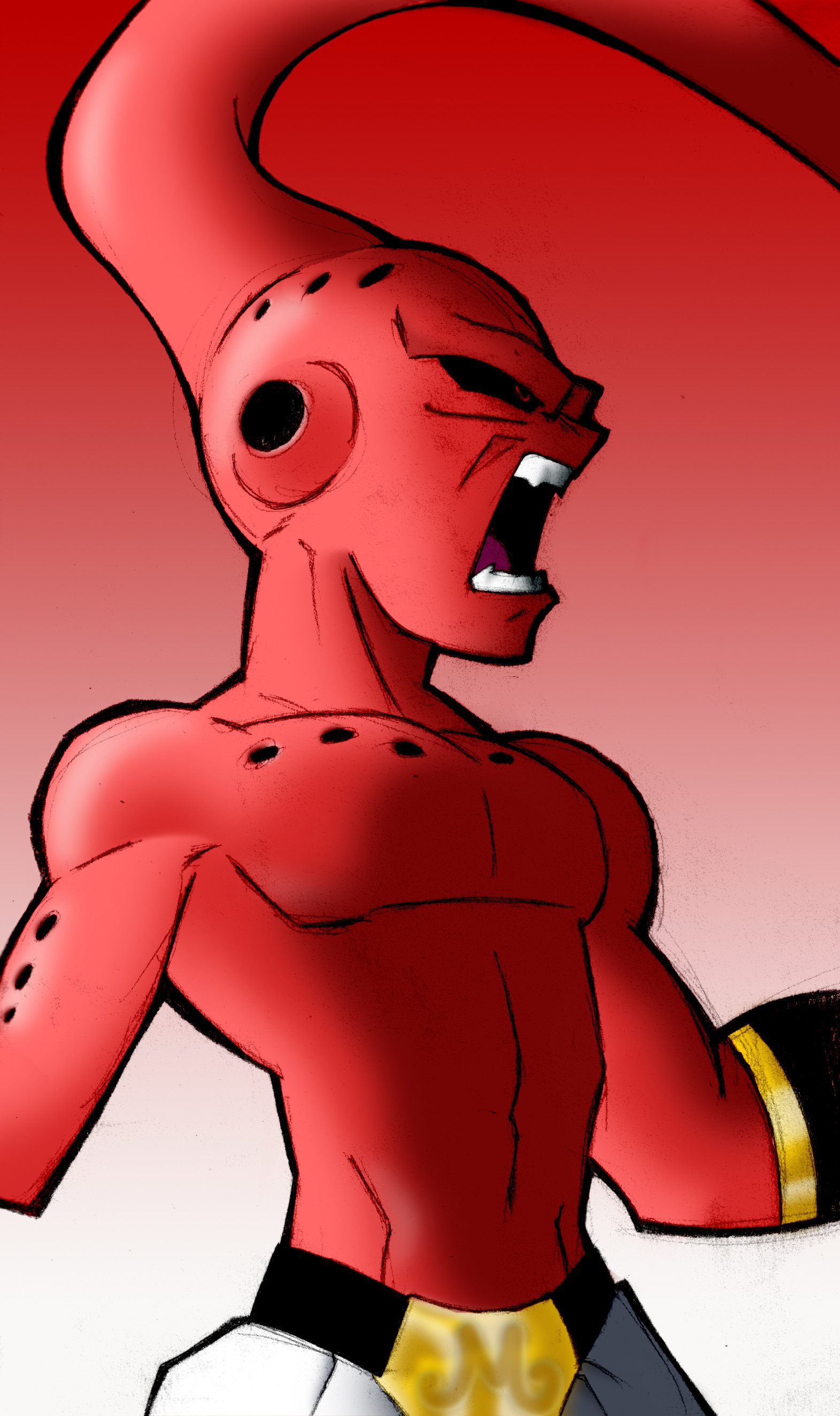 1571x2648 ... Kid Buu in color by relld