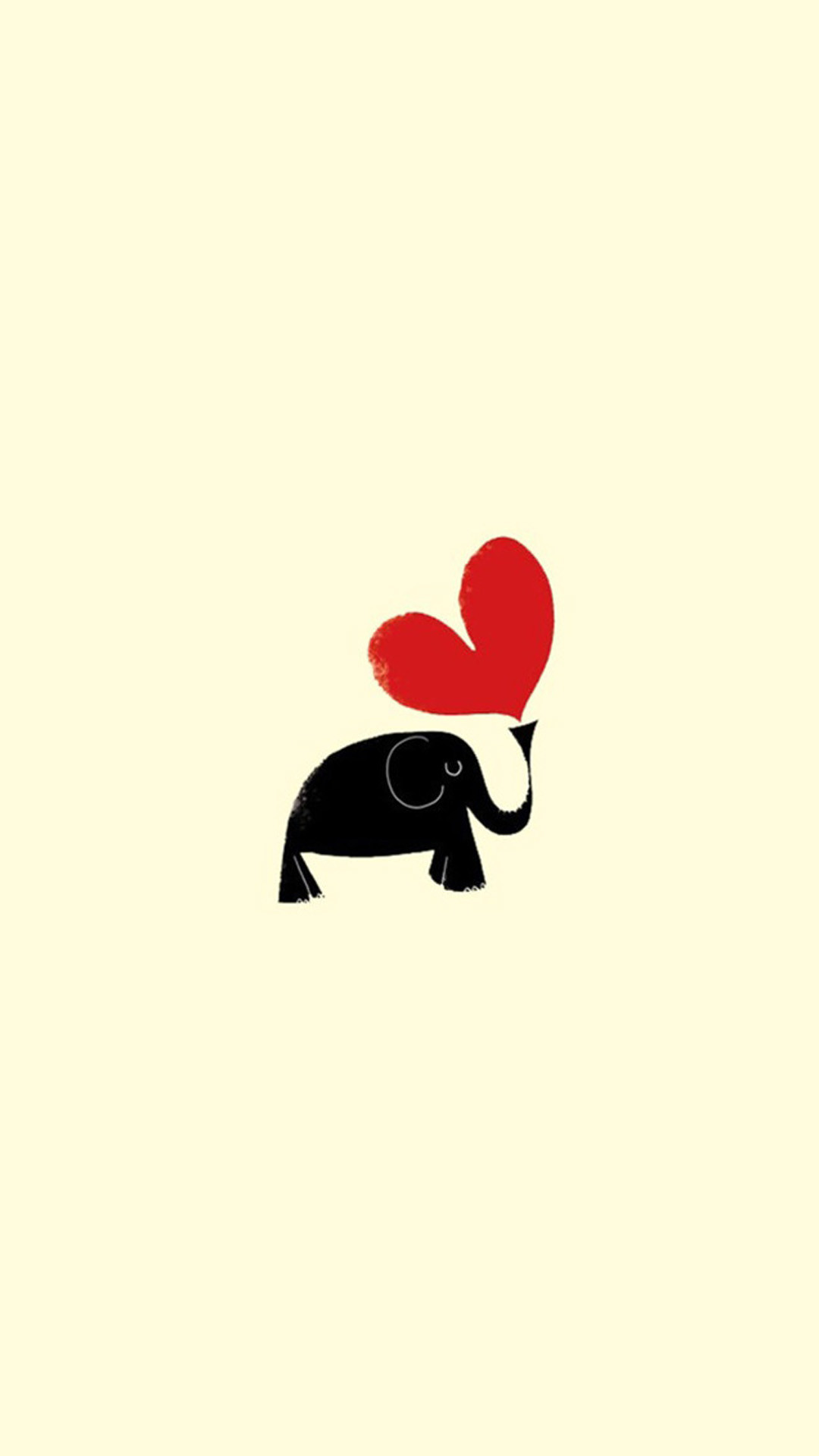1080x1920 Lovely Sweet Heart Elephant iPhone 6 wallpaper
