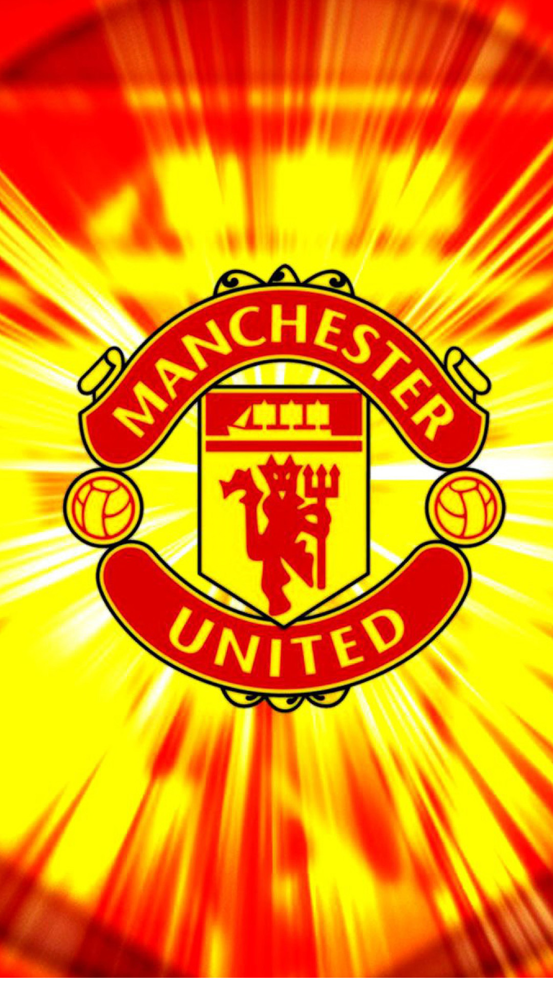 1080x1920 Apple iPhone 6 Plus HD Wallpaper - Manchester United in with red and yellow  background #