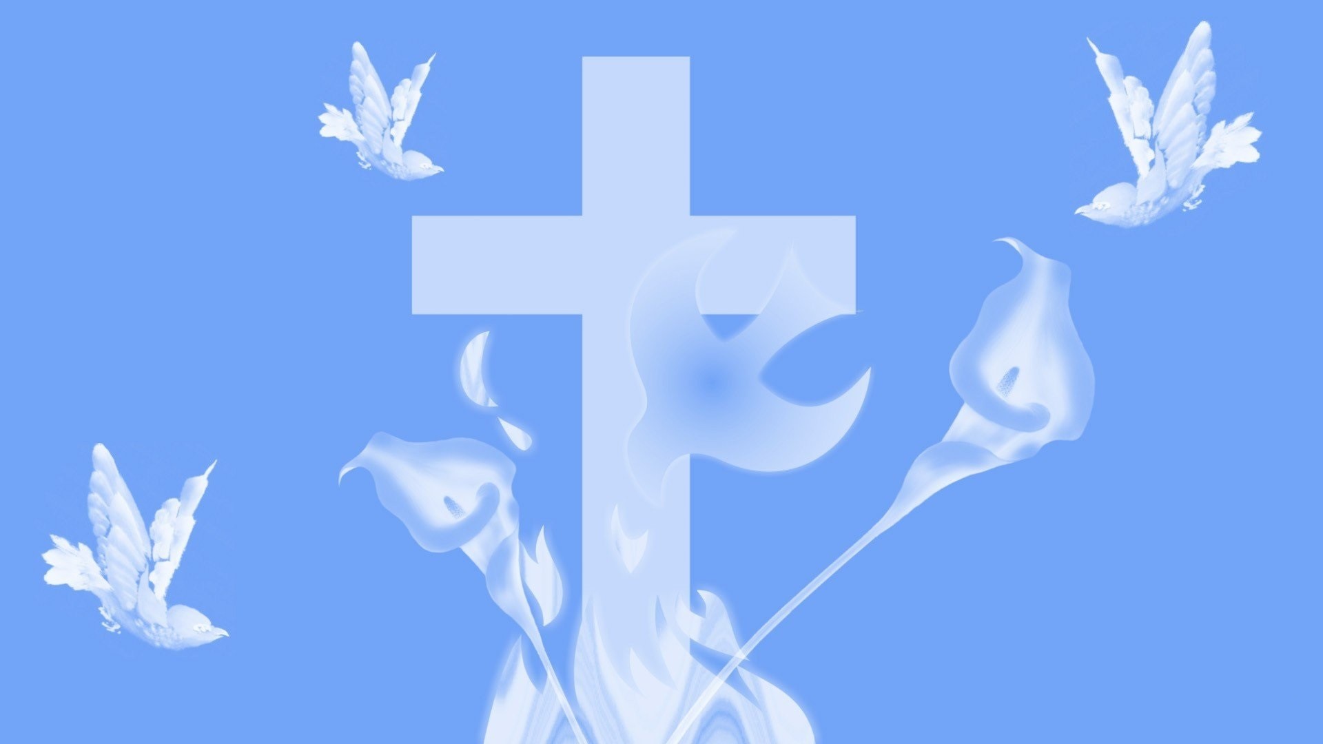 1920x1080 Easter Peace Cross Doves Widescreen Lily Wallpapers Images.