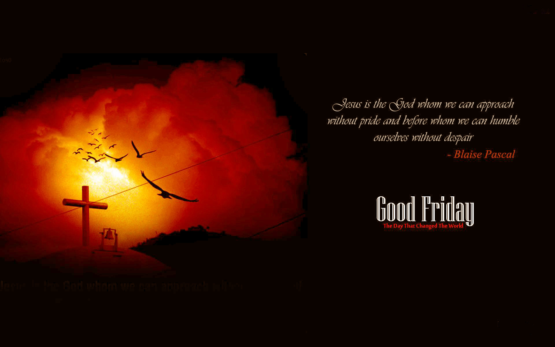 1920x1200 good friday message quote blaise pascal hd free wallpaper