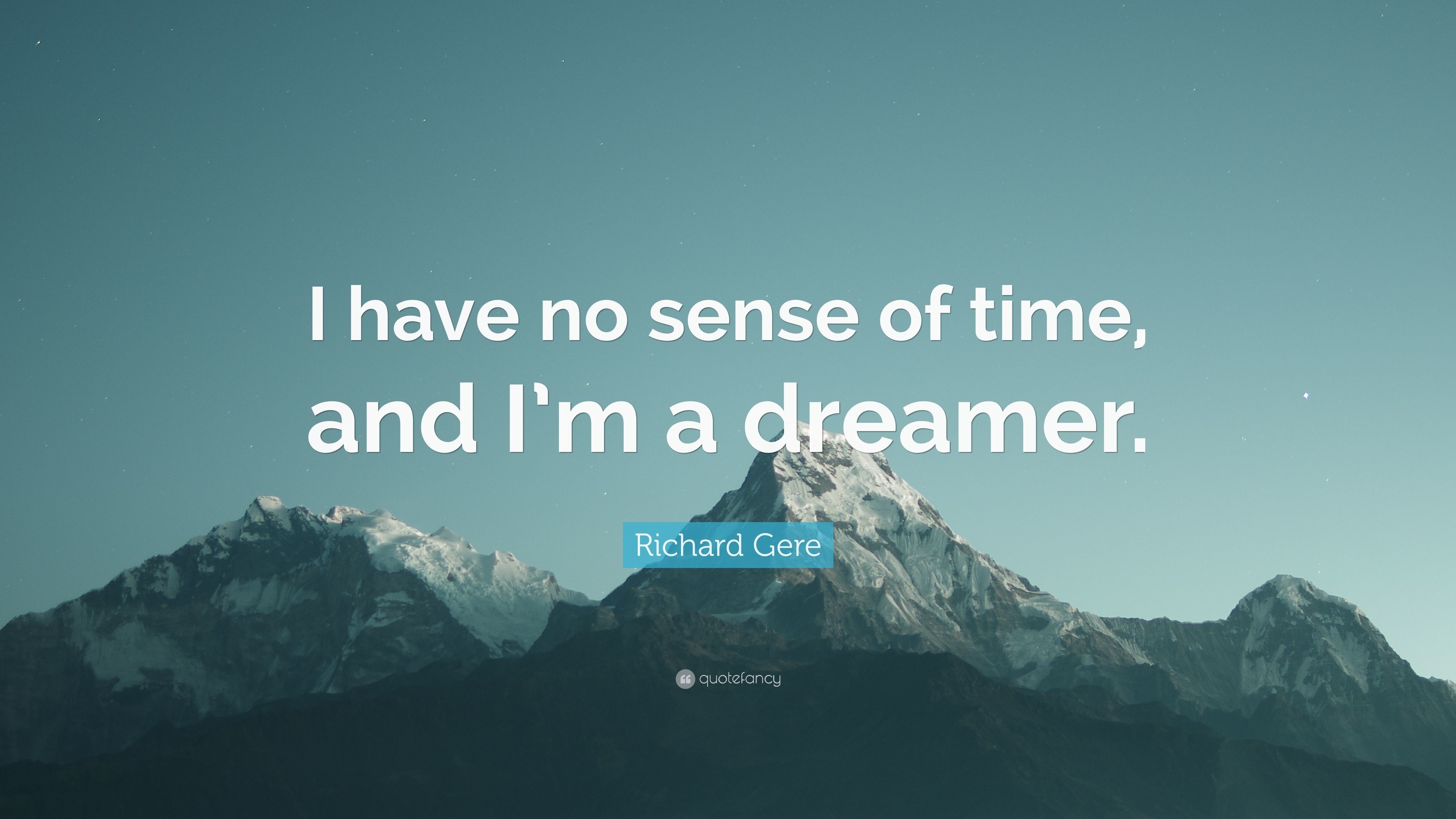 3840x2160 Richard Gere Quote: “I have no sense of time, and I'm