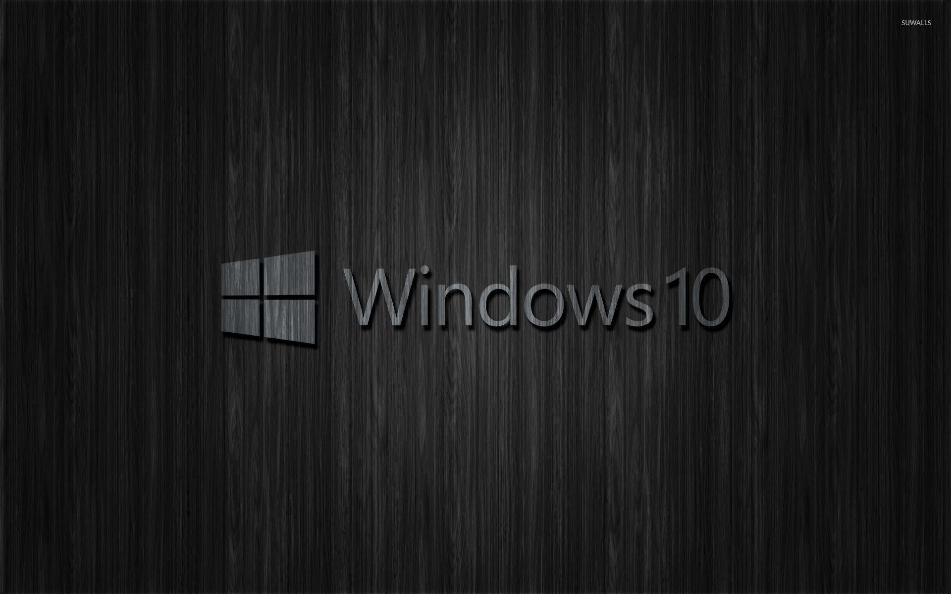 1920x1200 Windows 10 transparent text logo on dark wood wallpaper
