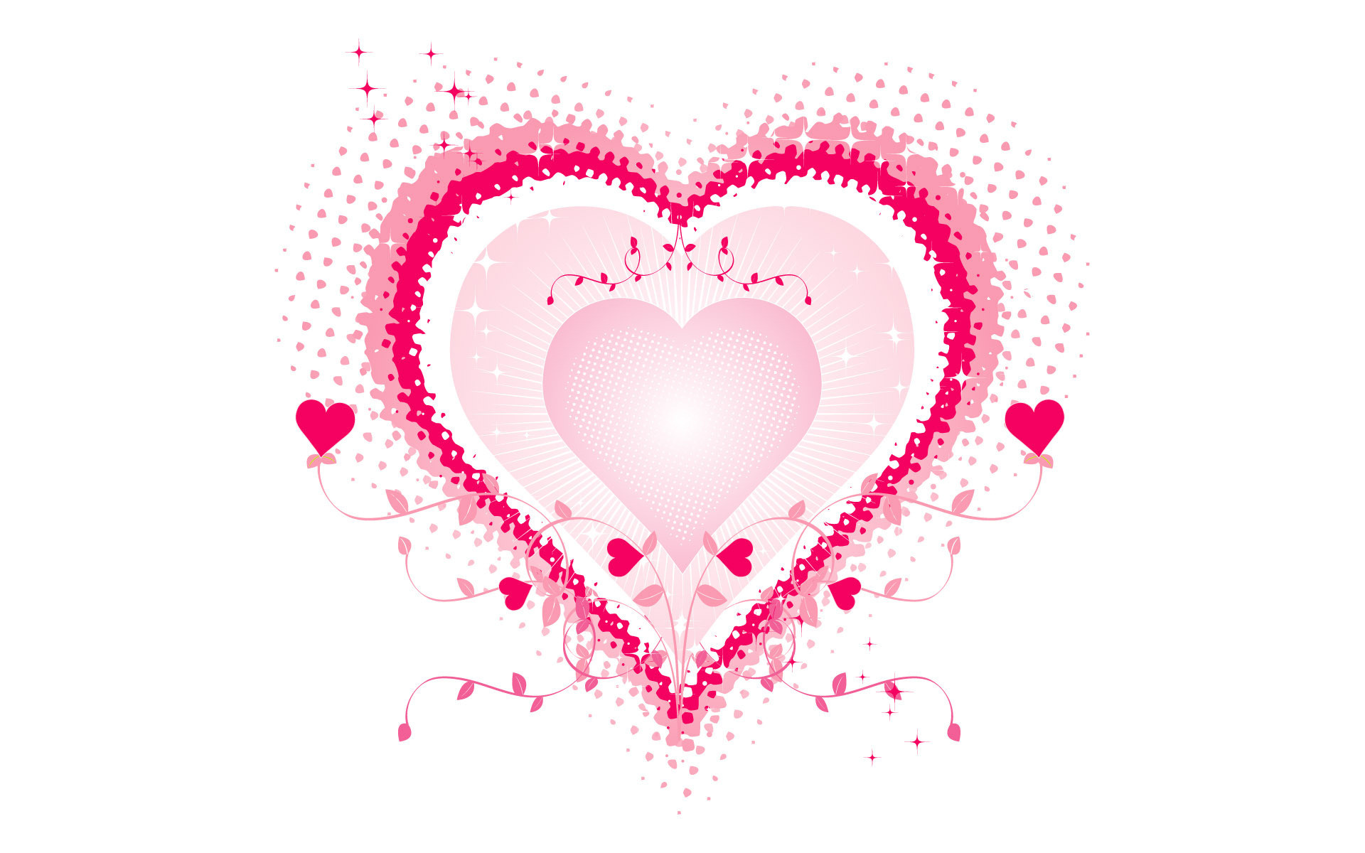 1920x1200 Definition Widescreen Valentine Sparkly Hearts Love High