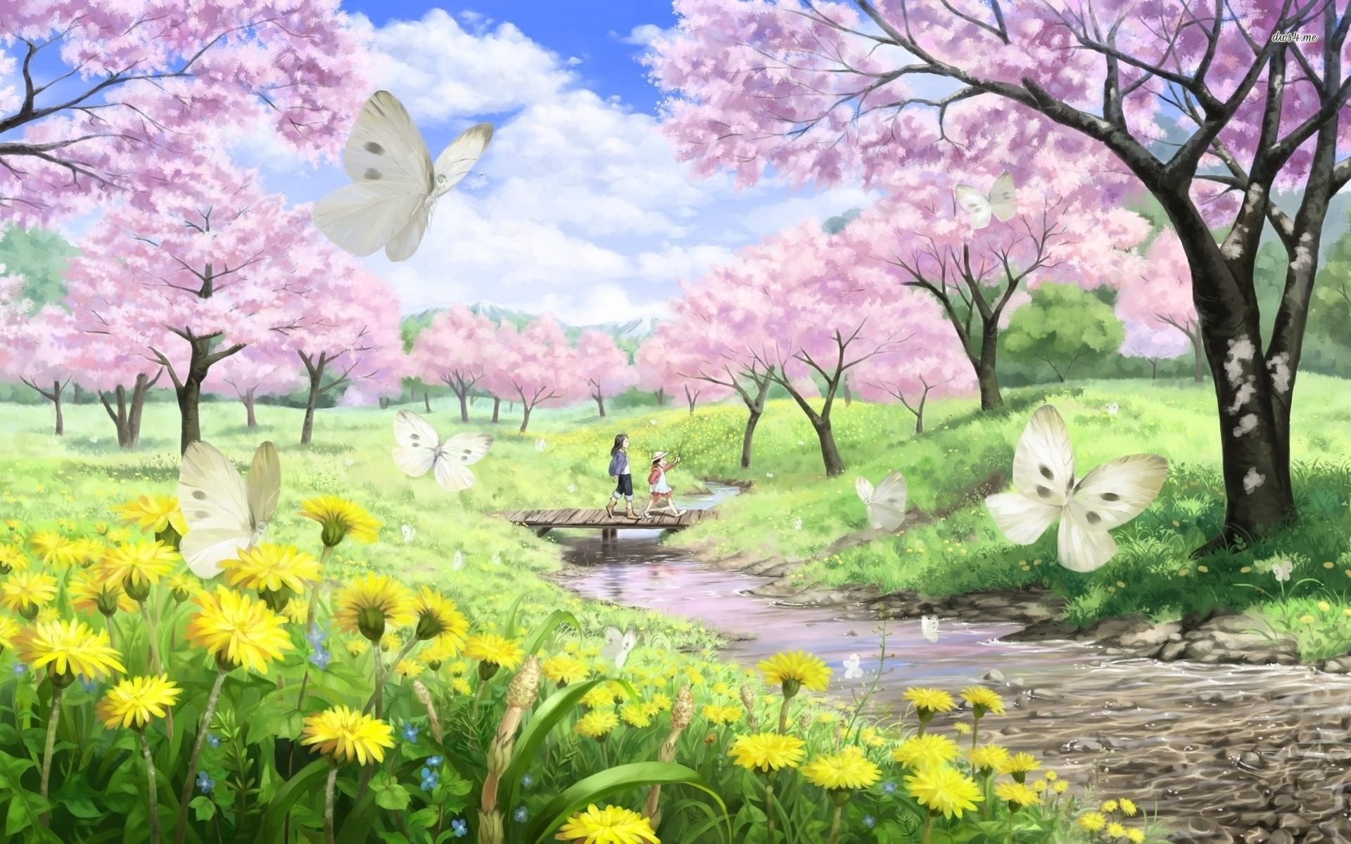 1920x1200 wallpaper.wiki-Anime-Cherry-Blossom-HD-Background-PIC-