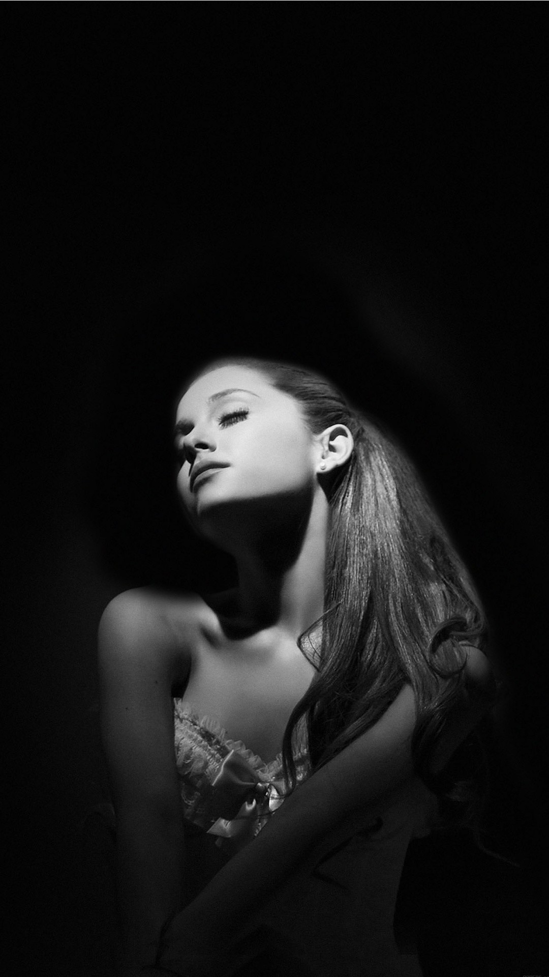 1080x1920 Download Ariana Grande 1080 x 1920 Wallpapers - 4382232 - celebrity  blackwhite sexy girl | mobile9
