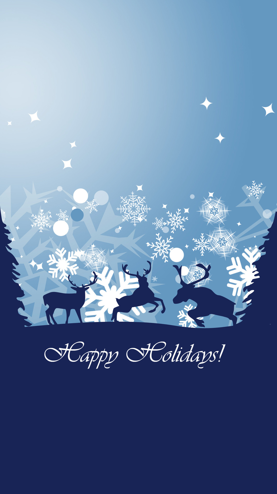 1080x1920 deer trees holiday mobile wallpaper background 