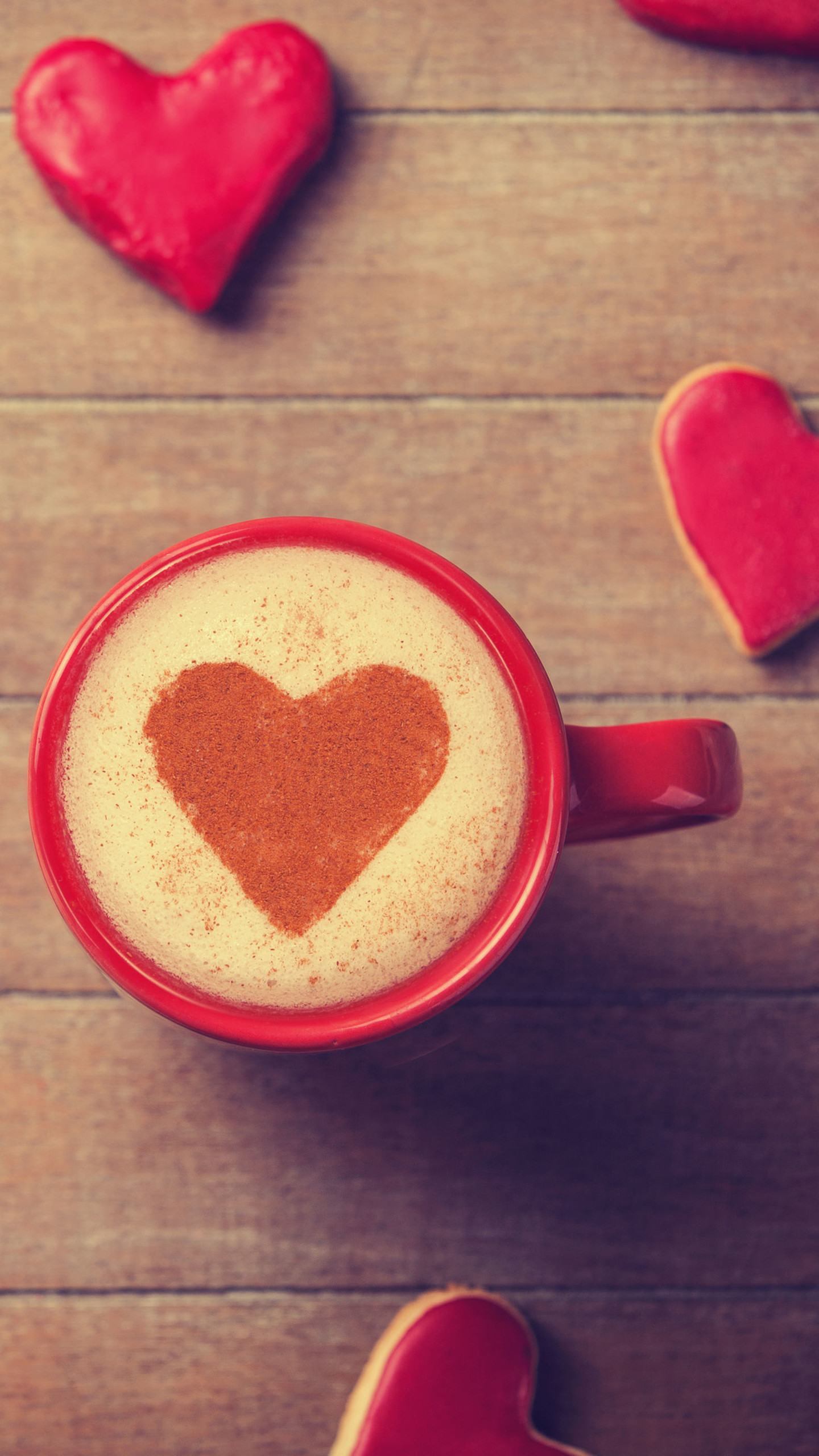 1440x2560 Sweet Valentines Day Coffee Heart