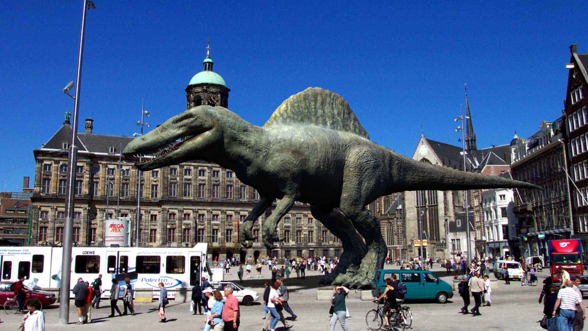 1920x1080 Spinosaurus at DAm square by BjornK Spinosaurus at DAm square by BjornK