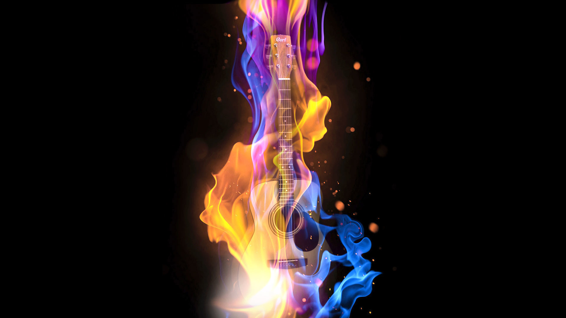 1920x1080 hd pics photos music abstract guitar fire digital art desktop background  wallpaper