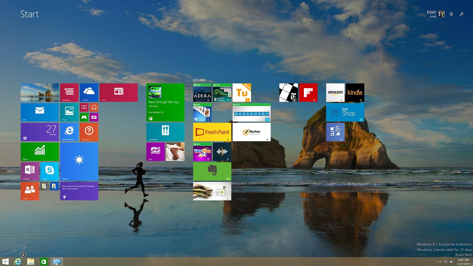1920x1080 Windows 8 start screen