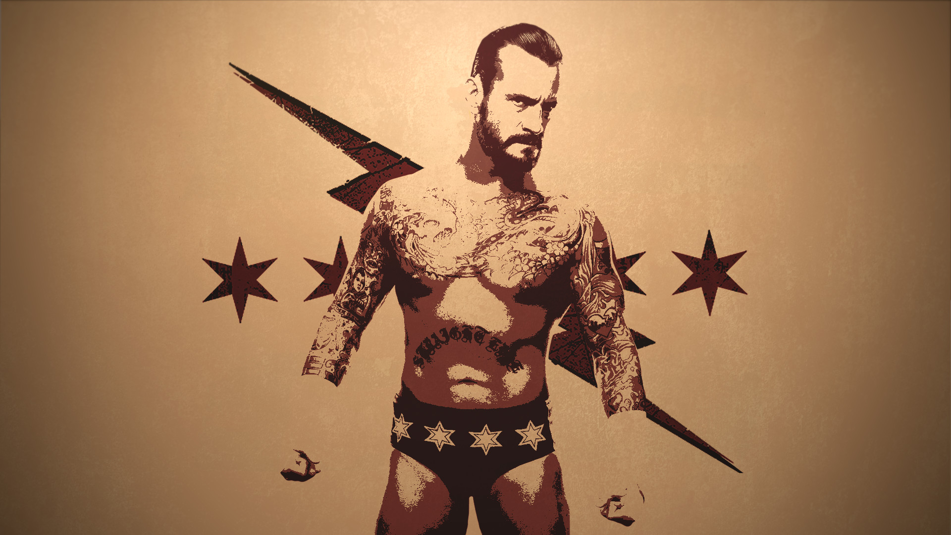 1920x1080 ... CM Punk - Best in the World V2 by TheAwmgFox