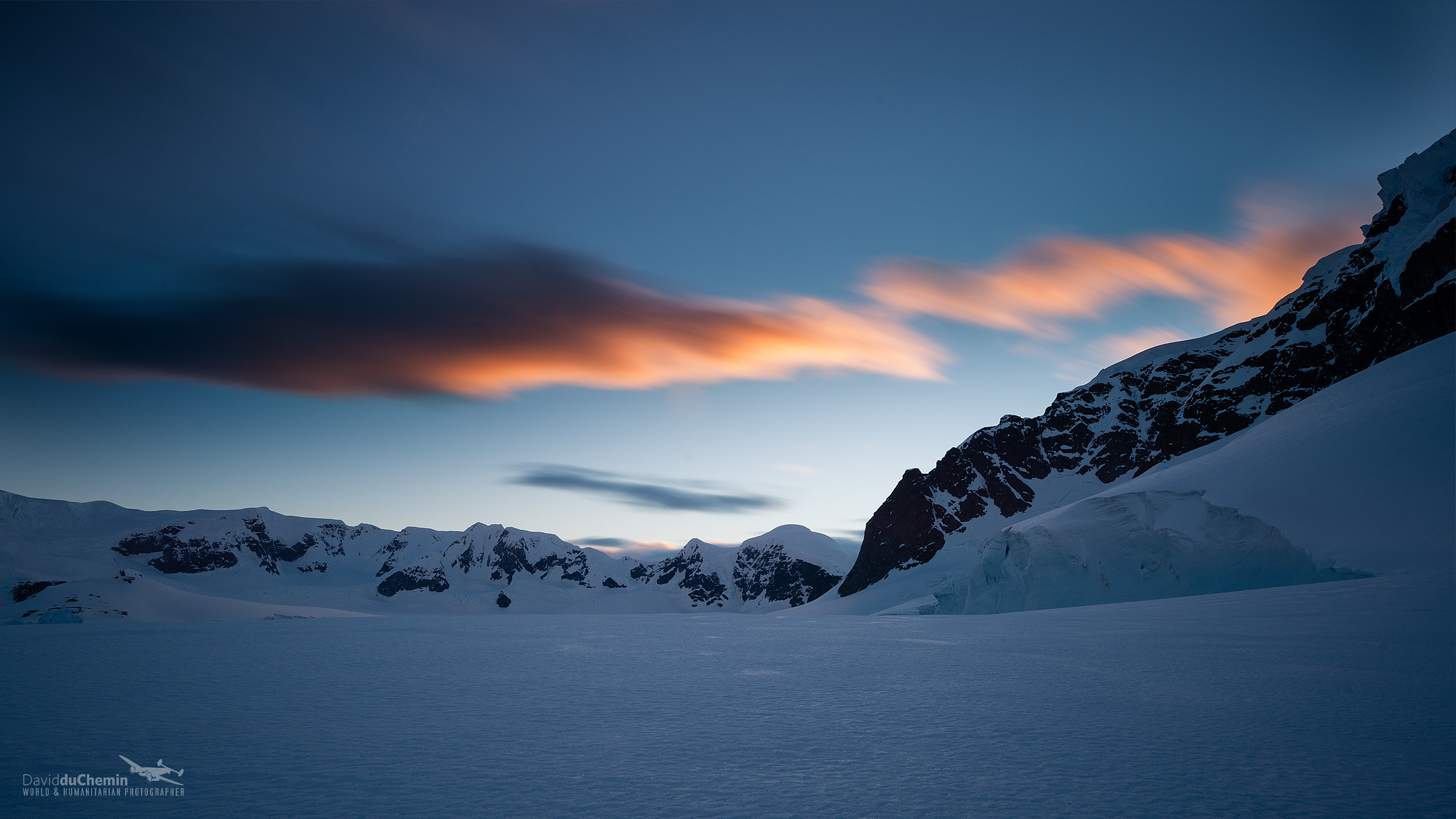 2560x1440 Antarctica Sunset Wide Wallpaper