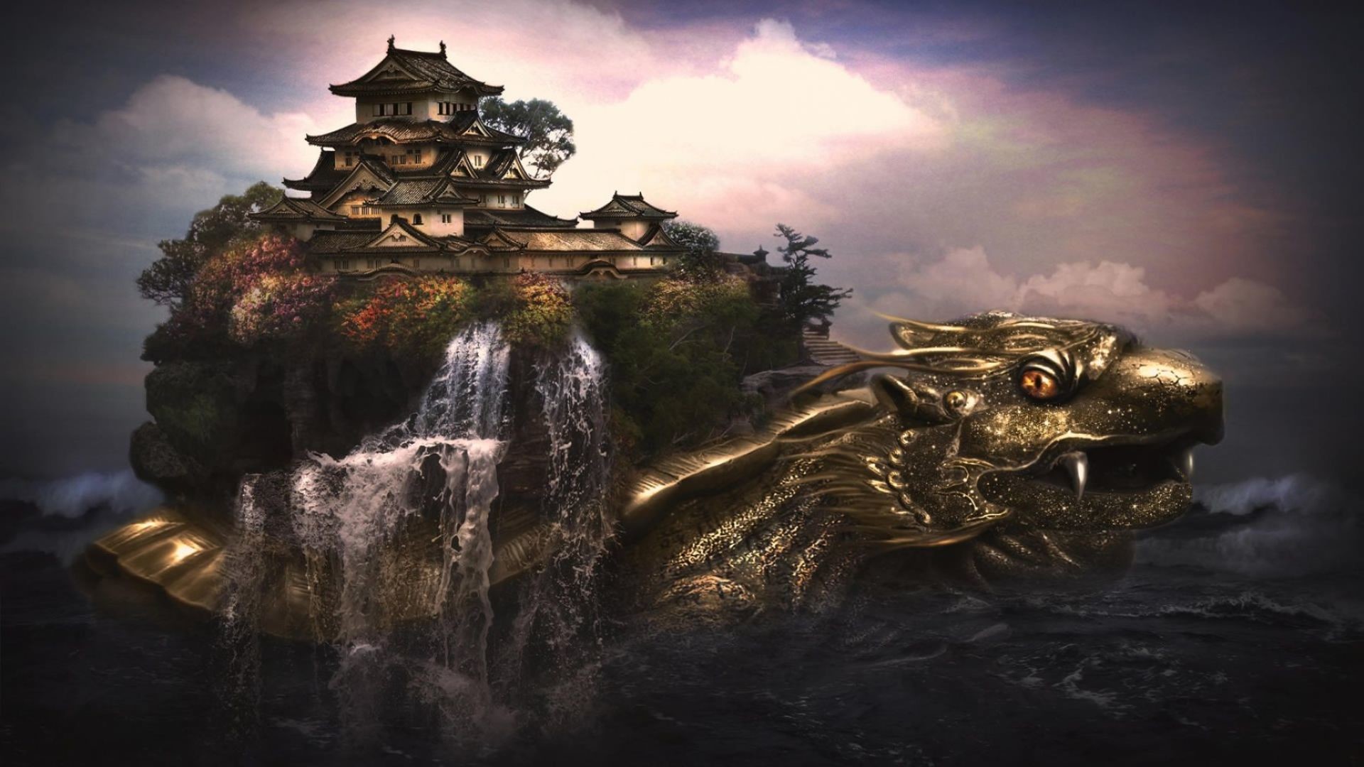 1920x1080 3D City On A Dragon Wallpaper | HD 3D and Abstract Wallpaper Free Download  ...