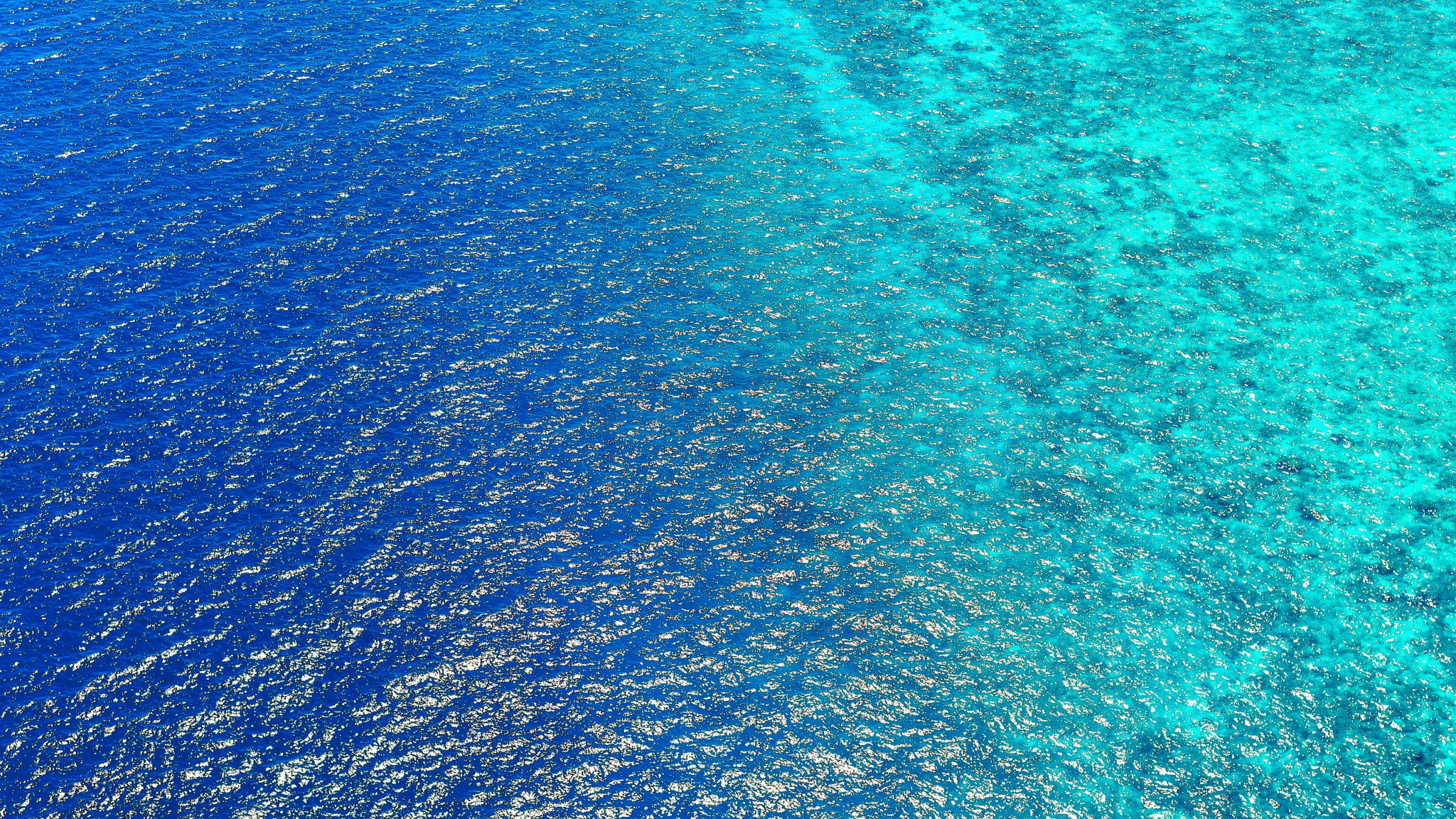 2048x1152 Sea, ocean, blue water, body of water, aerial view,  wallpaper