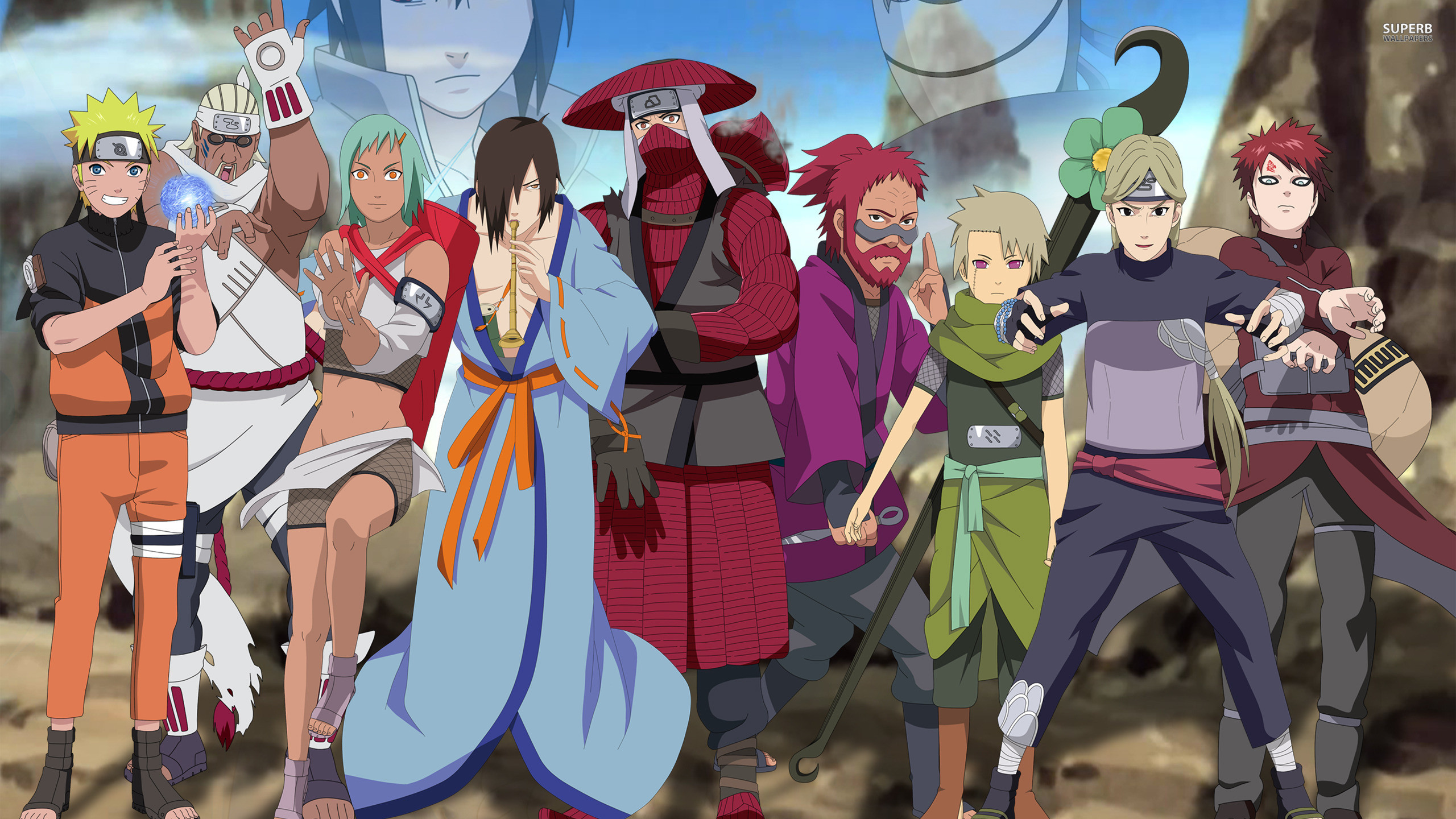 2560x1440 Naruto Shippuden main characters wallpaper