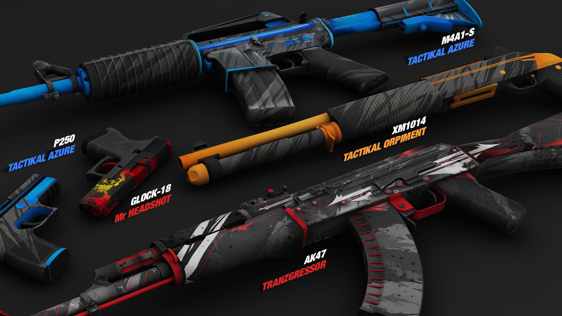 Download wallpaper counter strike, global offensive, awp, skin, cs:go,  asiimov, section weapon in resolution 1366x768