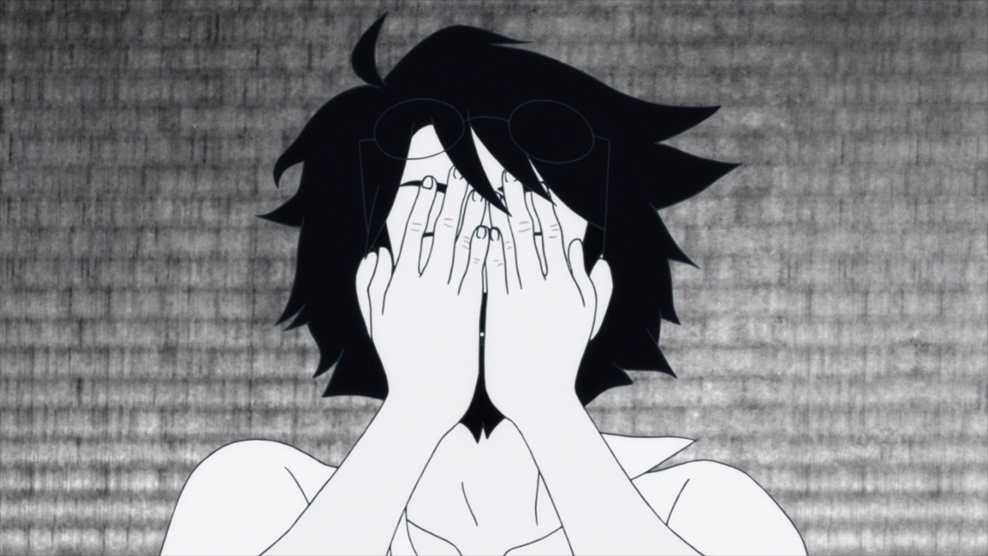1920x1080 The girl hid her face in the anime The Tatami Galaxy
