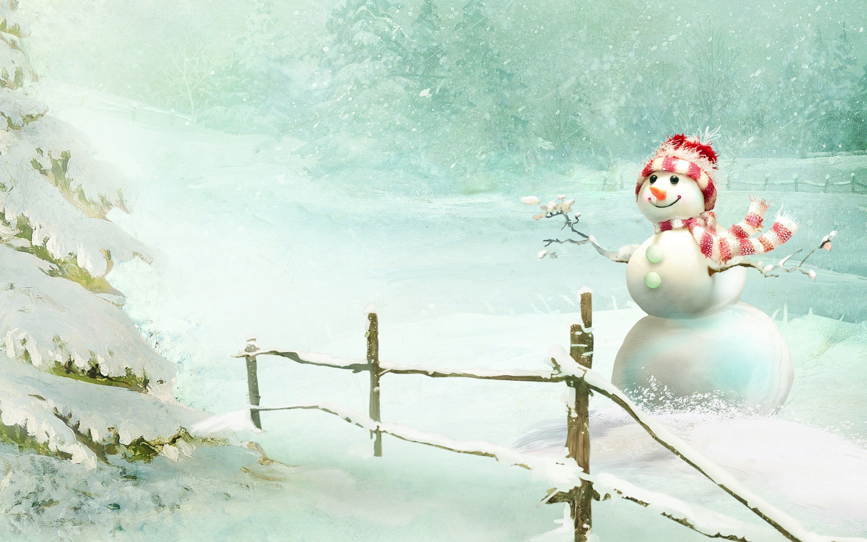 2880x1800 Tags: Snowman, Winter ...